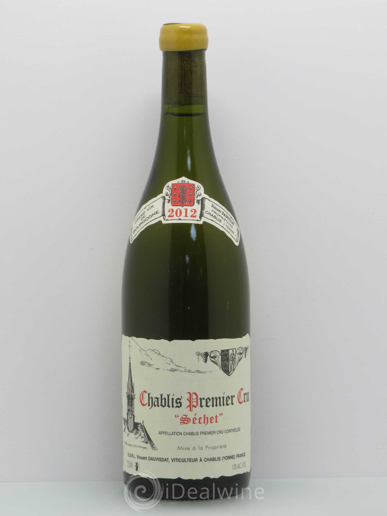 Chablis 1er Cru Séchet Vincent Dauvissat (Domaine) 2012 - Lot de 1 bouteille - 0