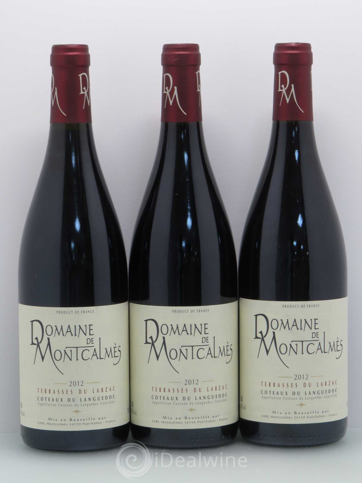 Terrasses du Larzac Domaine de Montcalmès Frédéric Pourtalié 2012 - Lot de 3 bouteilles - 0