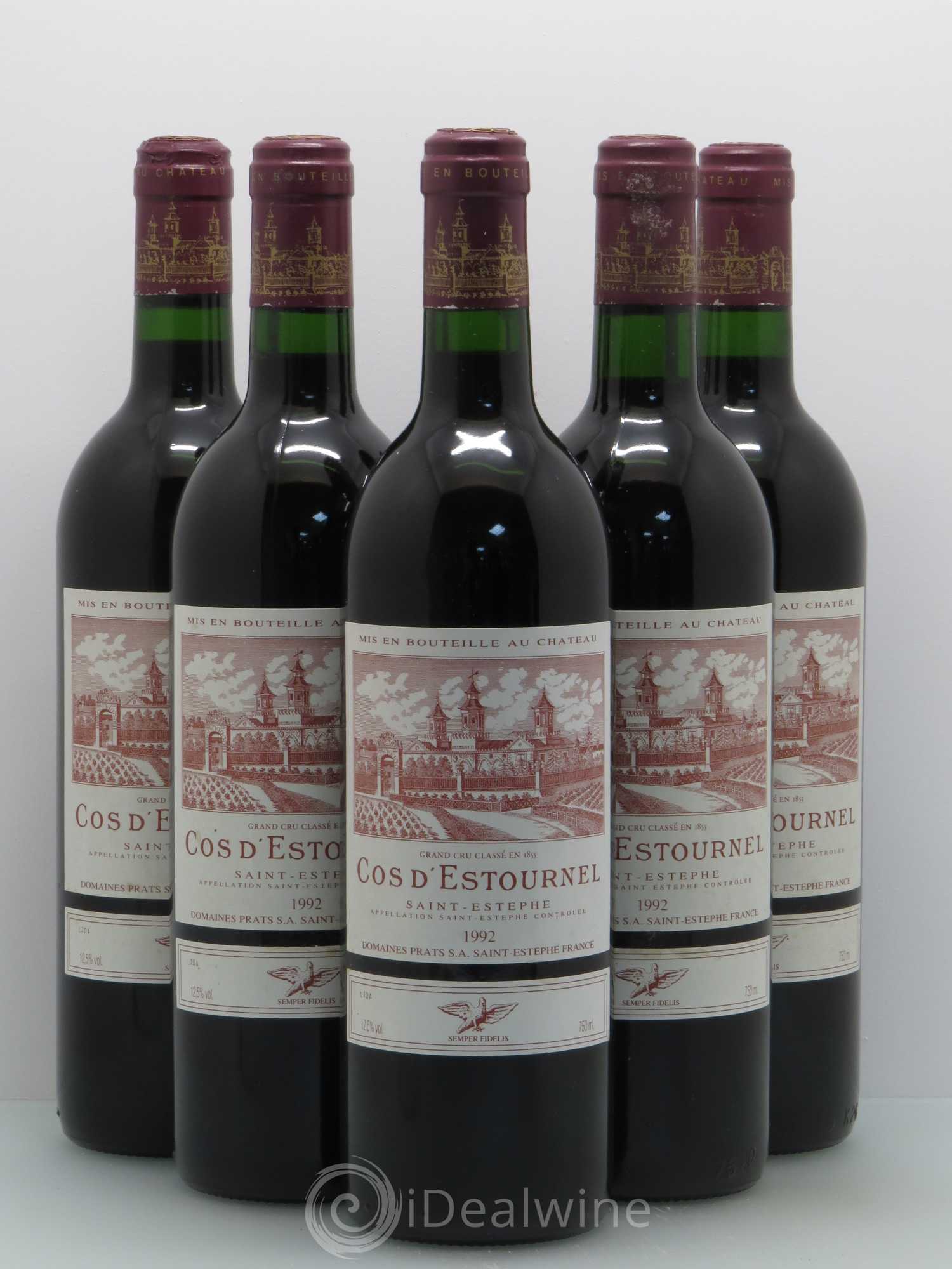 Cos d'Estournel 2ème Grand Cru Classé 1992 - Lot de 5 bouteilles - 0