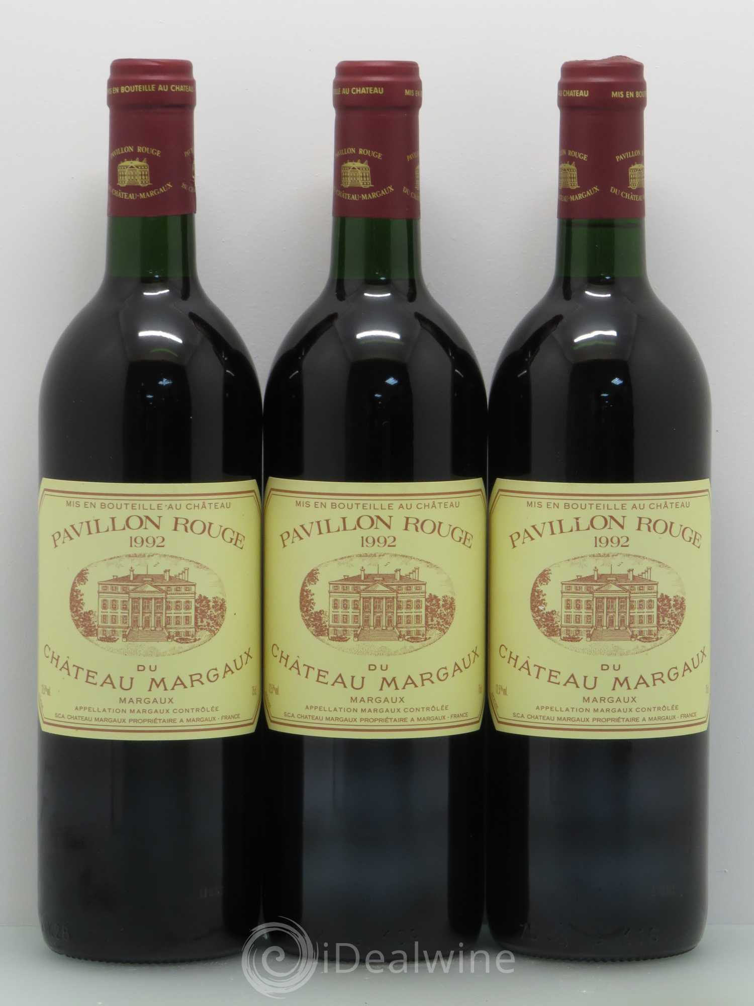 Pavillon Rouge du Château Margaux Second Vin 1992 - Lot de 3 bouteilles - 0