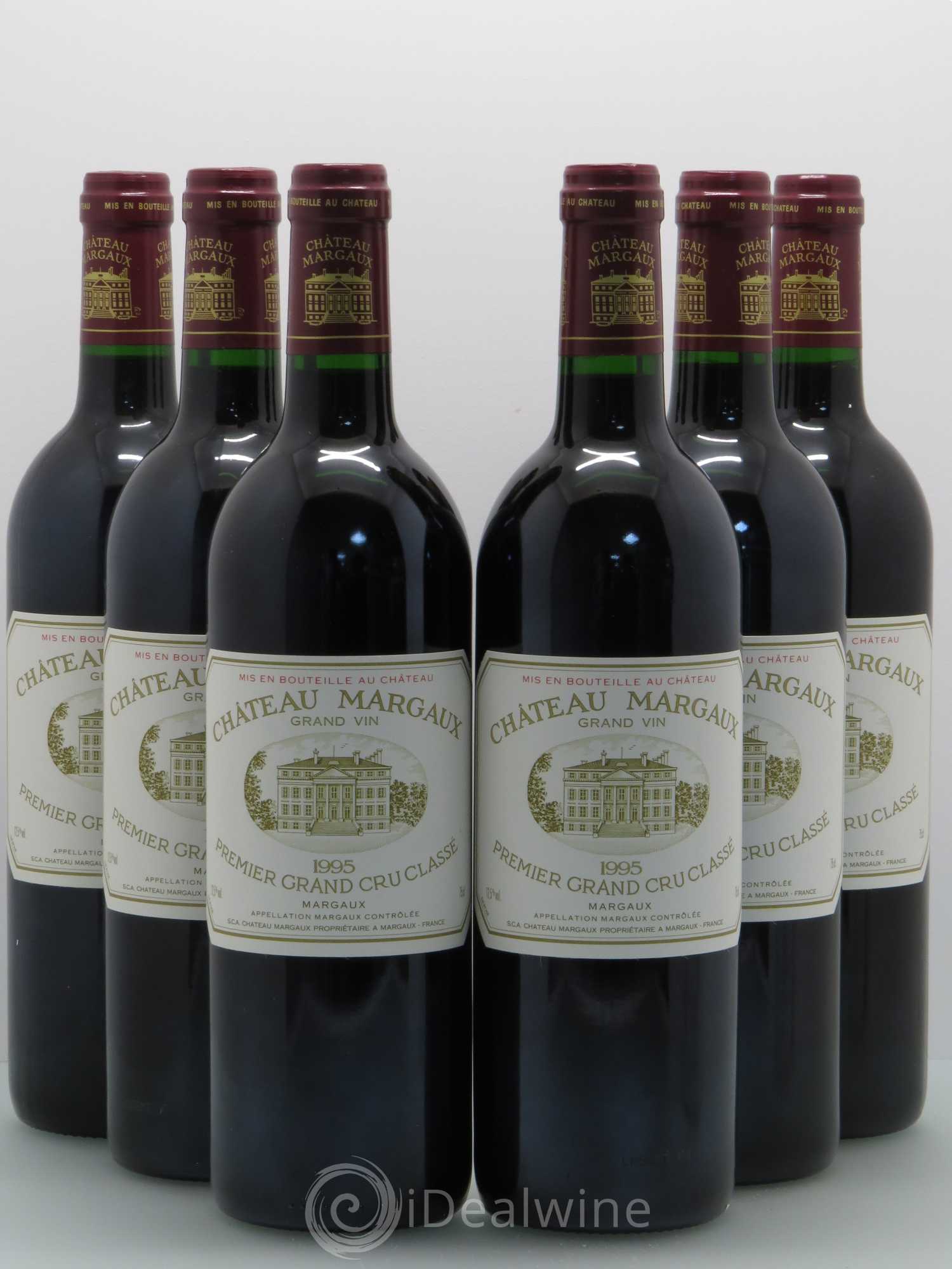Château Margaux 1er Grand Cru Classé 1995 - Lot de 6 bouteilles - 0