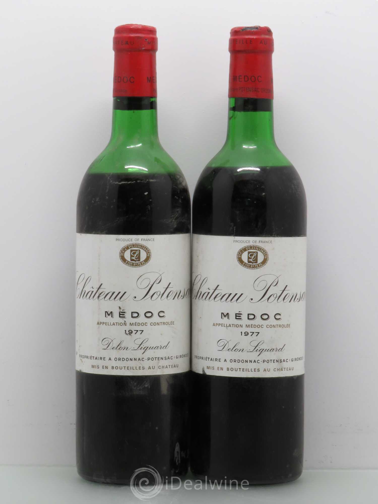 Château Potensac 1977 - Lot de 2 bouteilles - 0