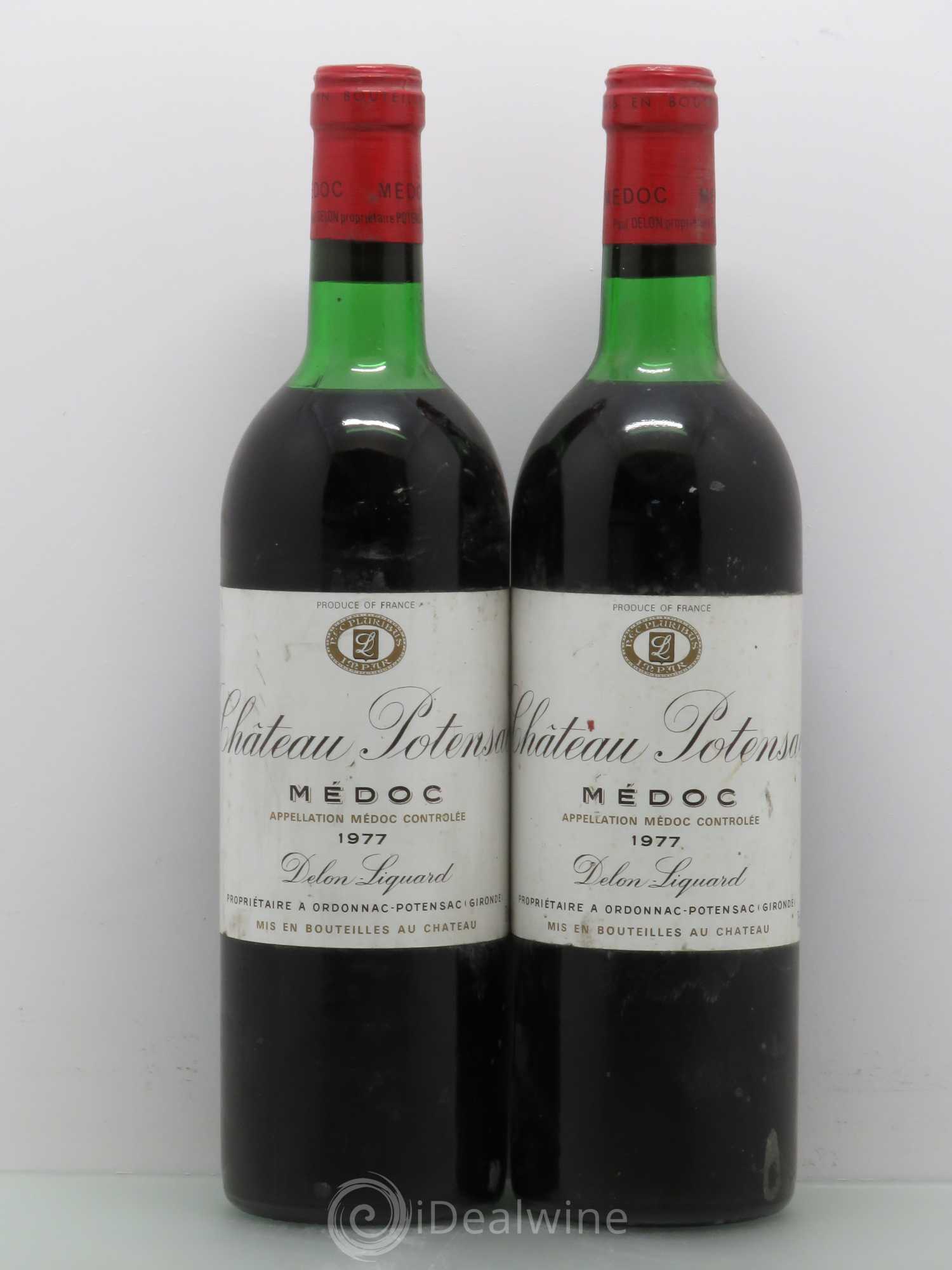 Château Potensac 1977 - Lot de 2 bouteilles - 0