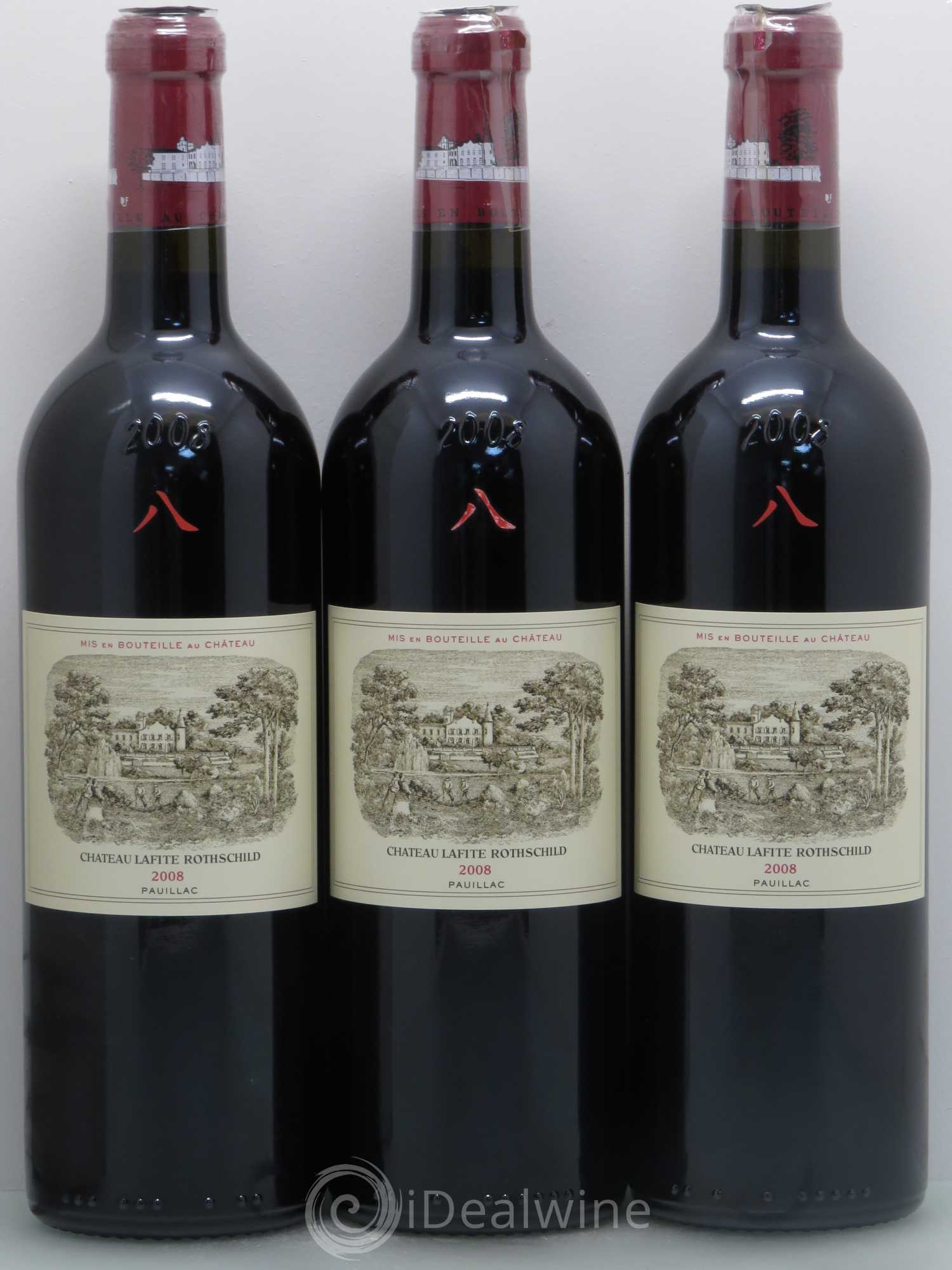 Château Lafite Rothschild 1er Grand Cru Classé 2008 - Lot de 12 bouteilles - 1