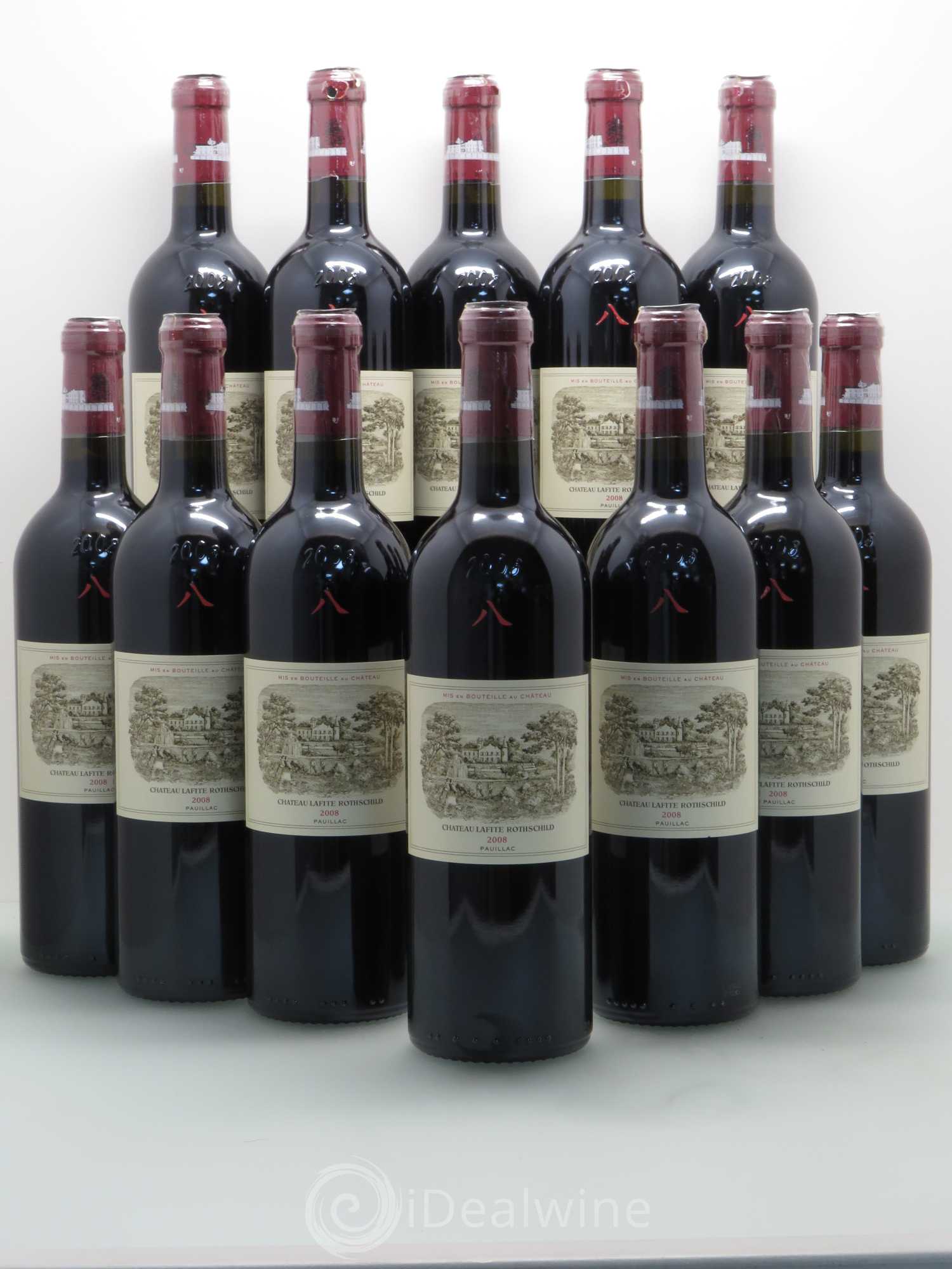 Château Lafite Rothschild 1er Grand Cru Classé 2008 - Lot de 12 bouteilles - 0