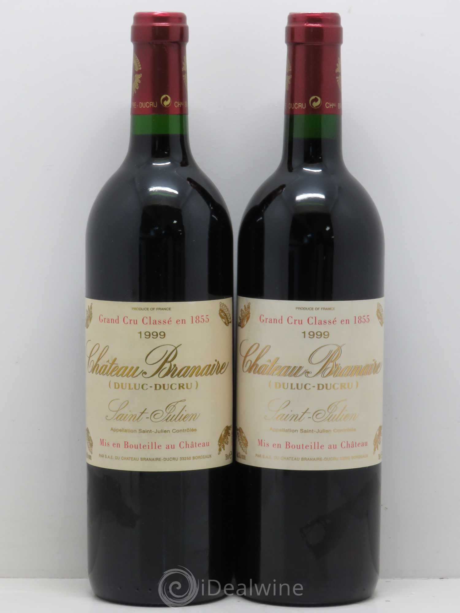 Château Branaire Ducru 4ème Grand Cru Classé 1999 - Lot de 2 bouteilles - 0