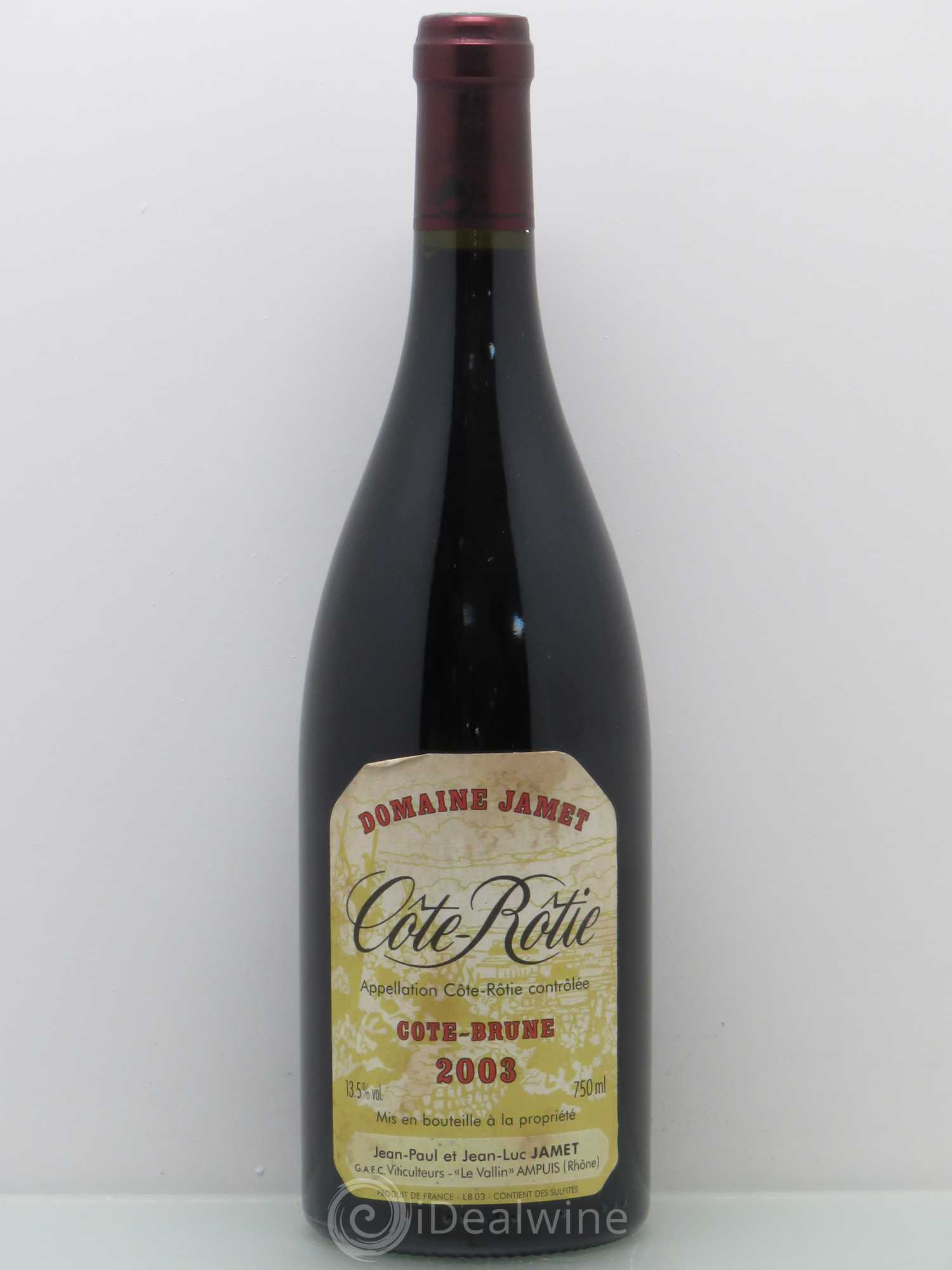Côte-Rôtie Côte Brune Jamet (Domaine) 2003 - Lot de 1 bouteille - 0