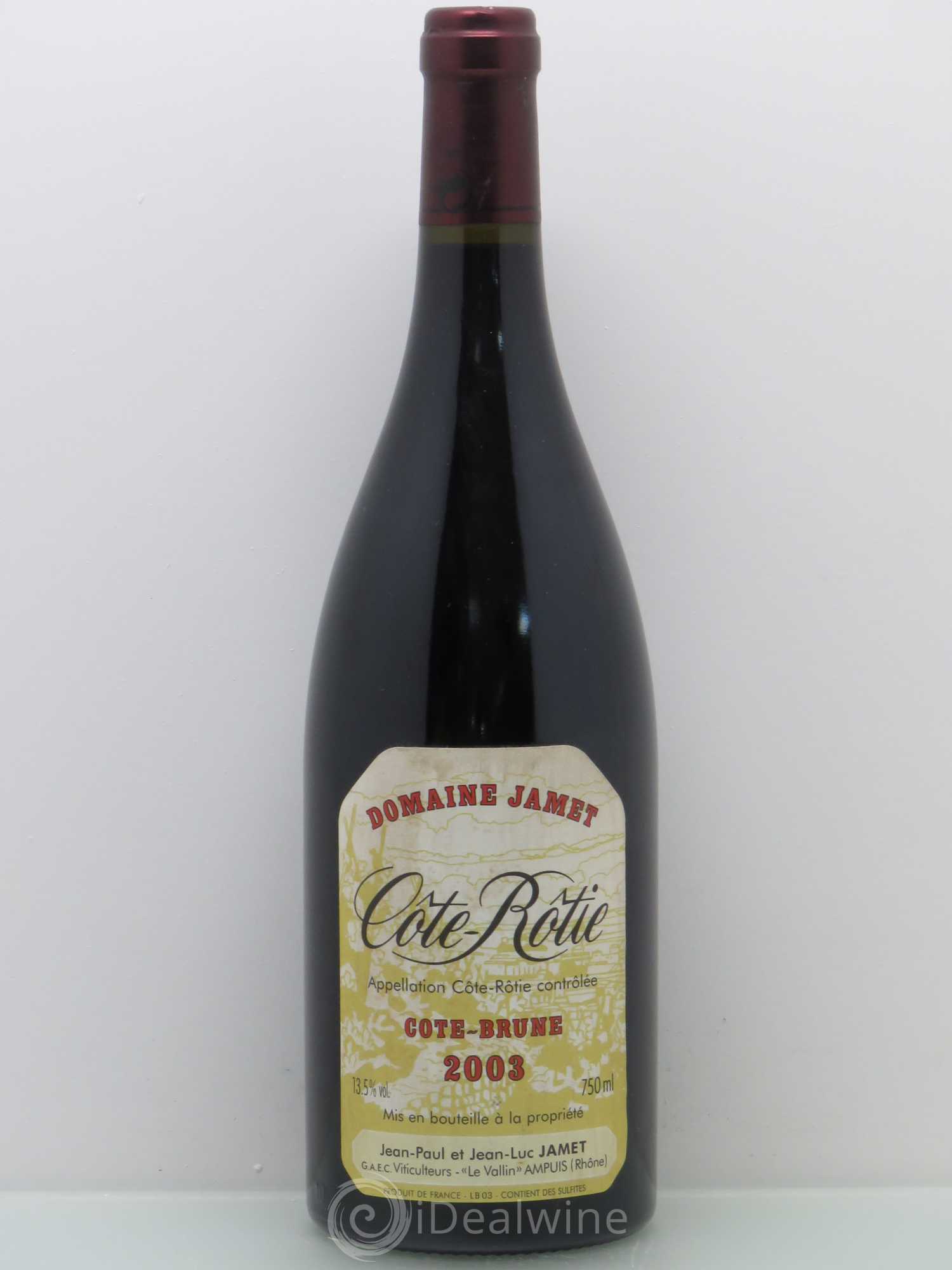 Côte-Rôtie Côte Brune Jamet (Domaine) 2003 - Lot de 1 bouteille - 0