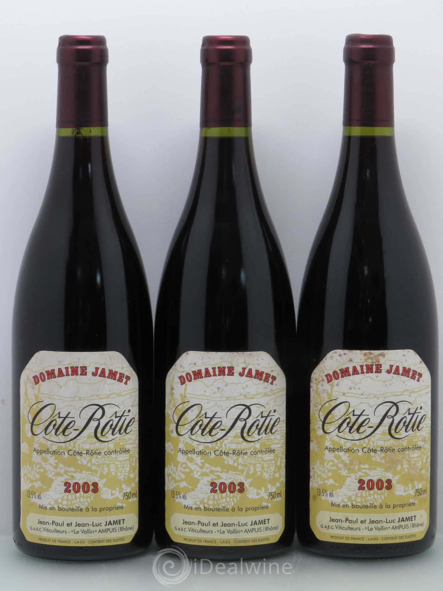 Côte-Rôtie Jamet (Domaine) 2003 - Lot de 3 bouteilles - 0