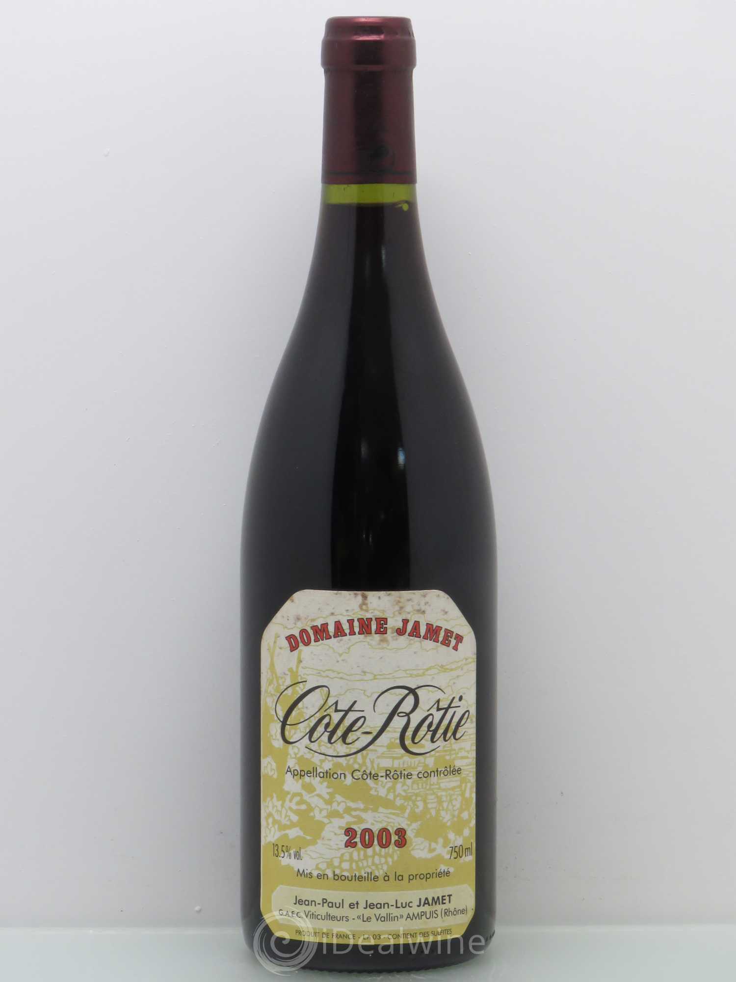 Côte-Rôtie Jamet (Domaine) 2003 - Lot de 1 bouteille - 0