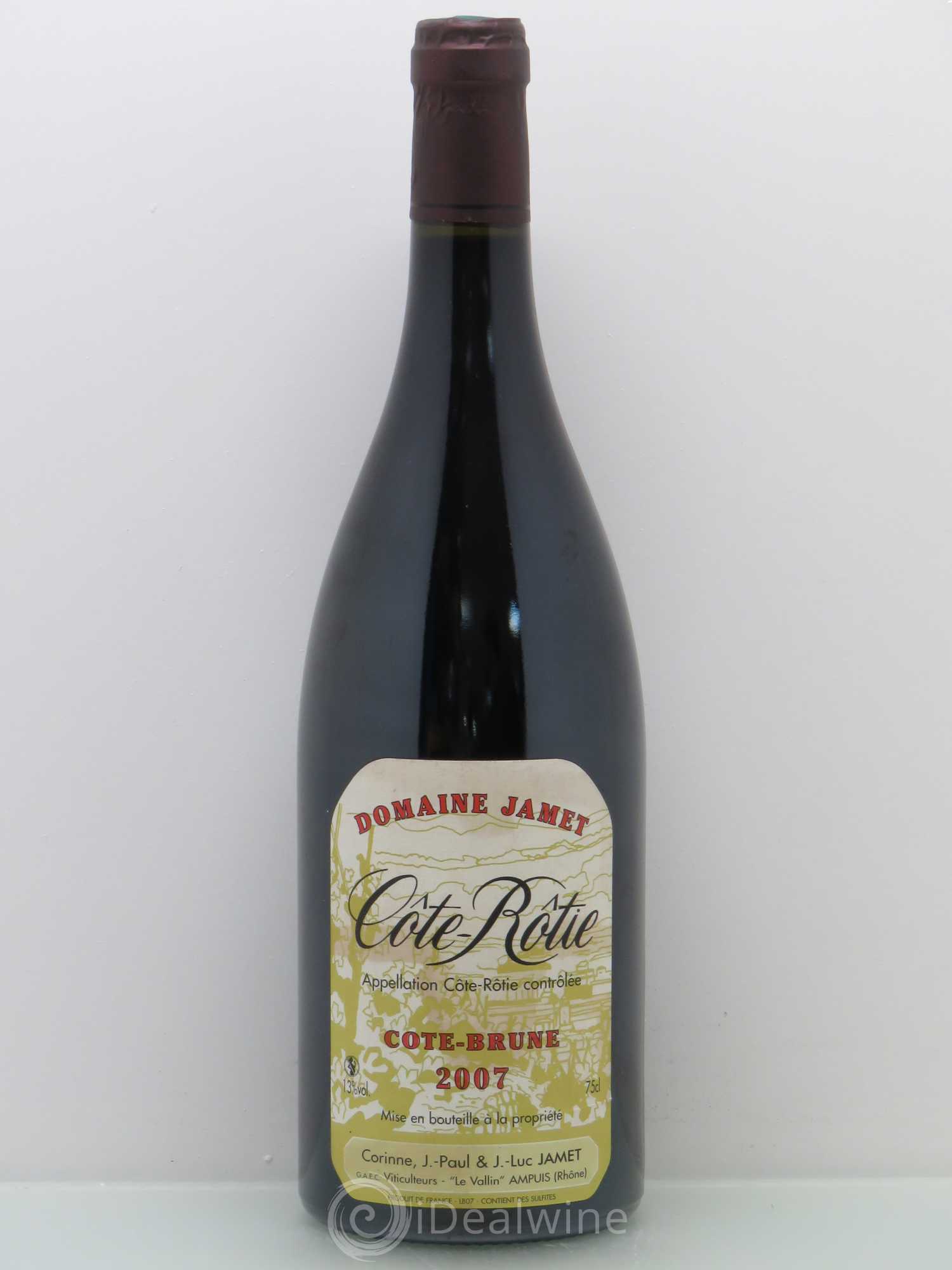Côte-Rôtie Côte Brune Jamet (Domaine) 2007 - Lot de 1 bouteille - 0