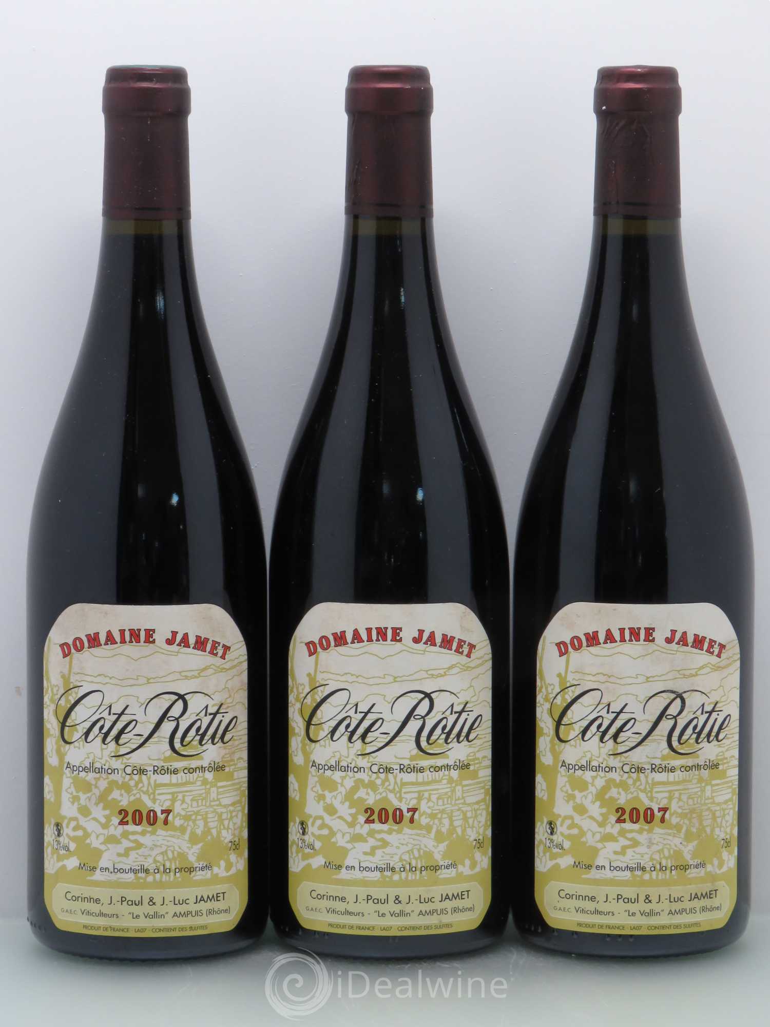 Côte-Rôtie Jamet (Domaine) 2007 - Lot de 3 bouteilles - 0