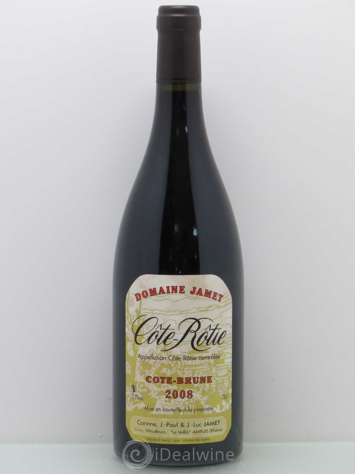 Côte-Rôtie Côte Brune Jamet (Domaine) 2008 - Lot de 1 bouteille - 0