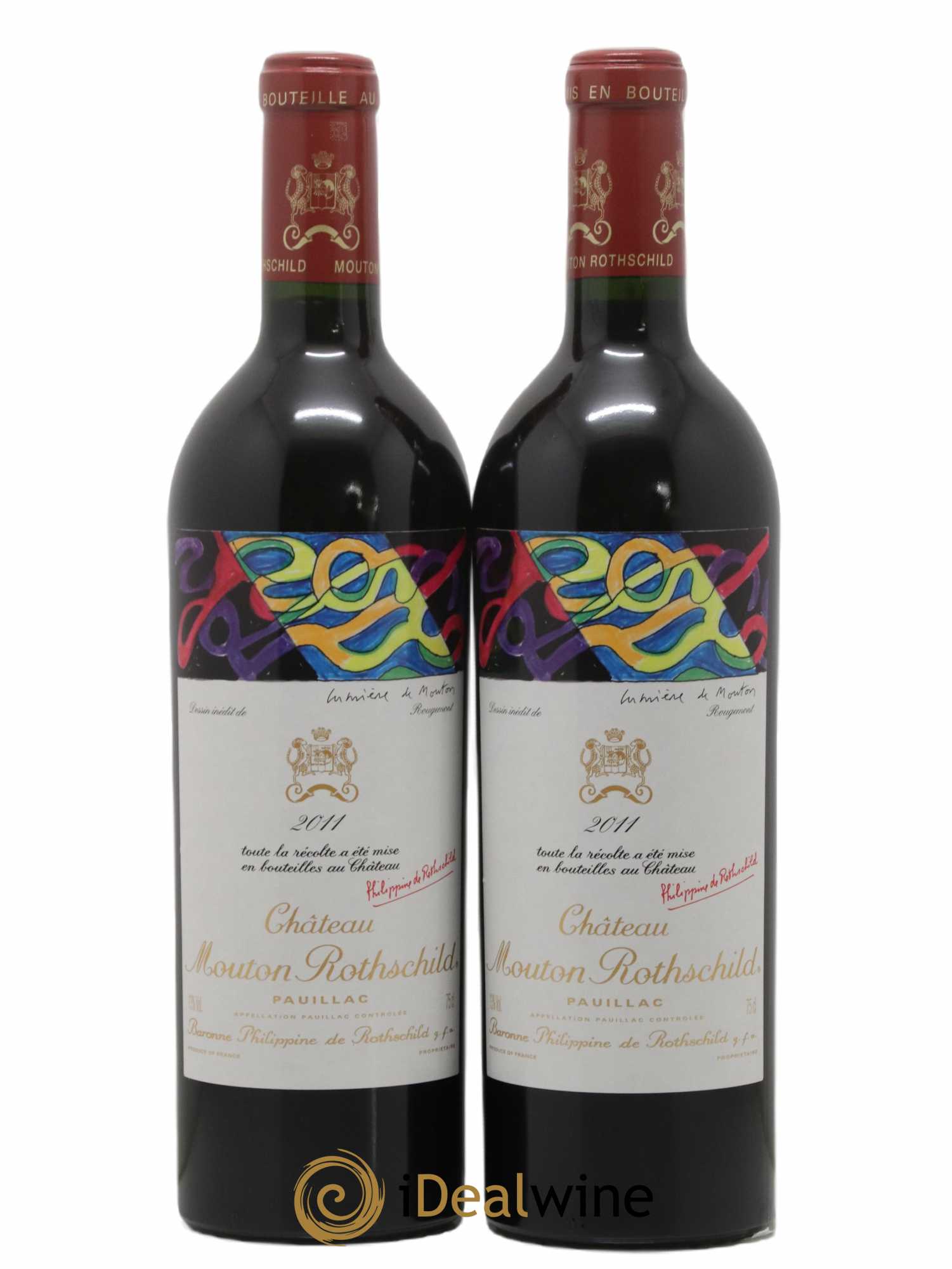 Château Mouton Rothschild 1er Grand Cru Classé 2011 - Lot de 2 bouteilles - 0