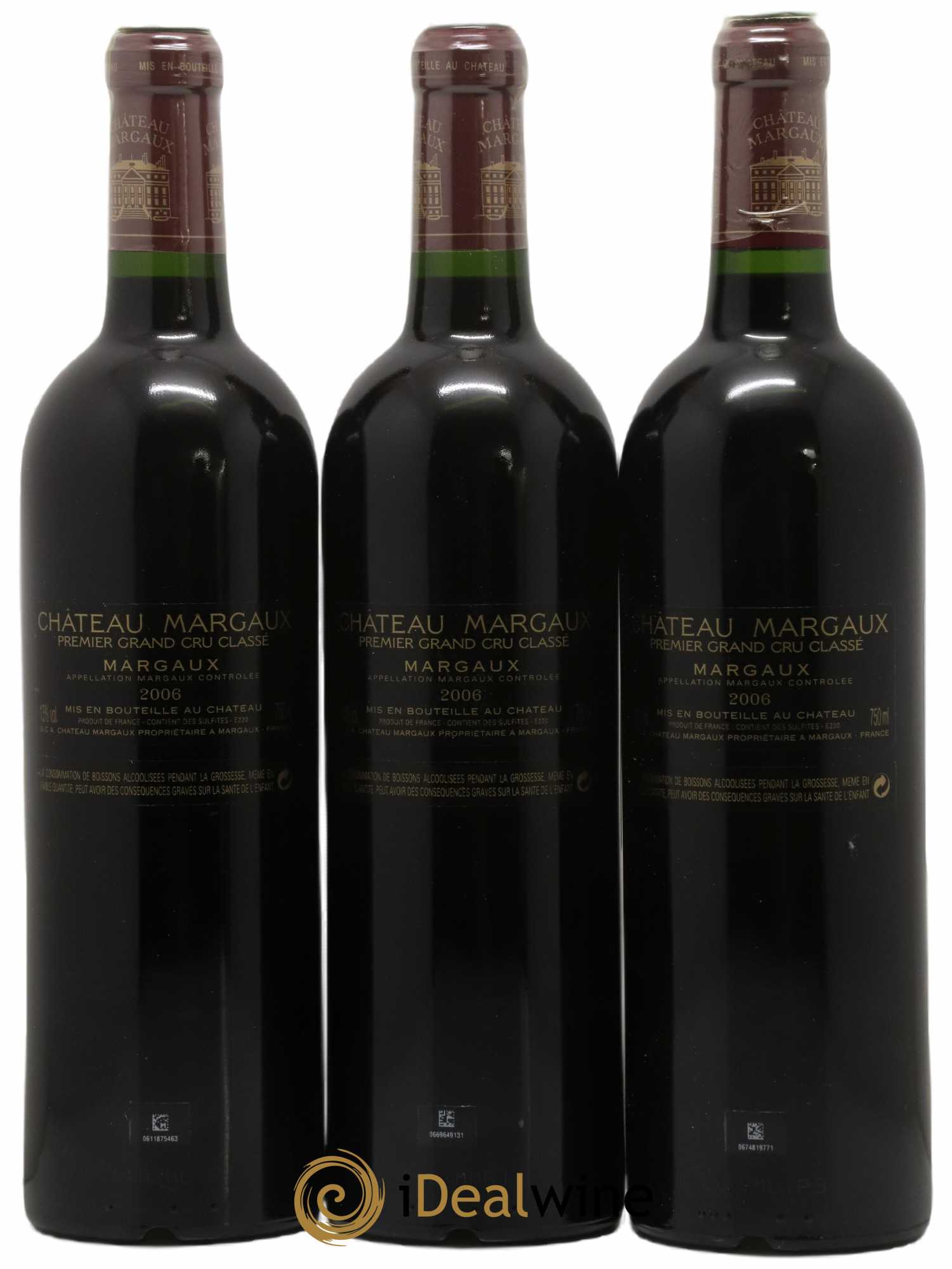 Château Margaux 1er Grand Cru Classé 2006 - Lot de 3 bouteilles - 1