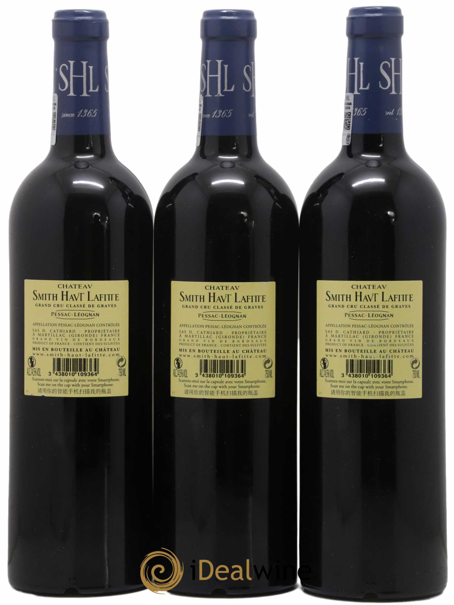 Château Smith Haut Lafitte Cru Classé de Graves 2009 - Lot de 3 bouteilles - 1