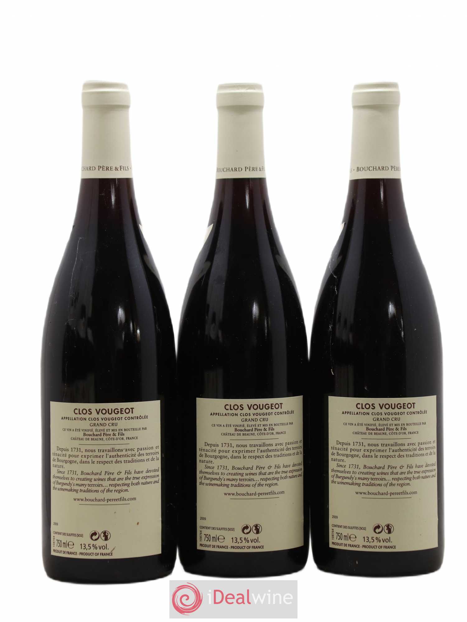 Clos de Vougeot Grand Cru Bouchard Père & Fils 2009 - Lot de 6 bouteilles - 2