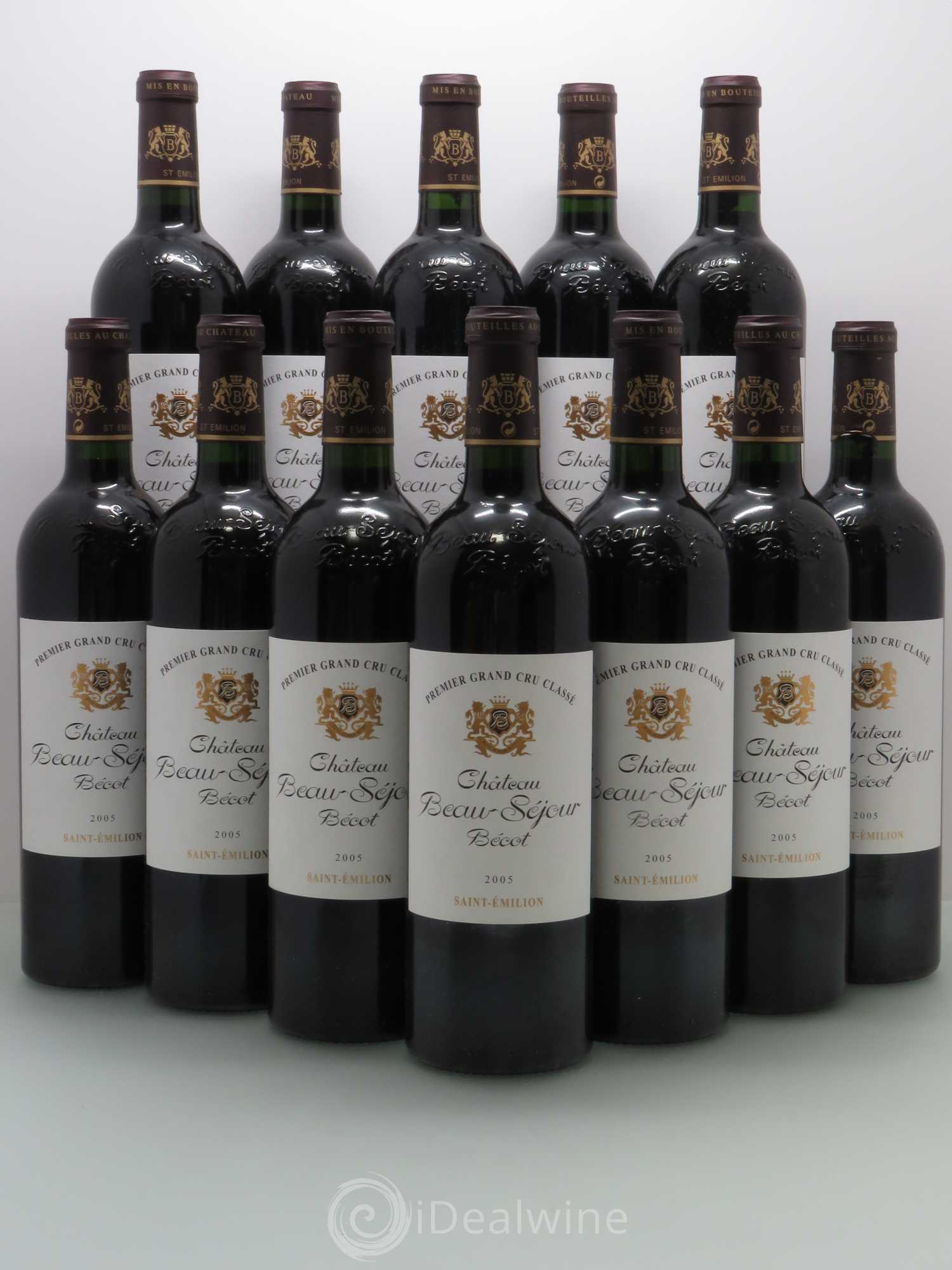 Château Beau-Séjour Bécot 1er Grand Cru Classé B 2005 - Lot de 12 bouteilles - 0