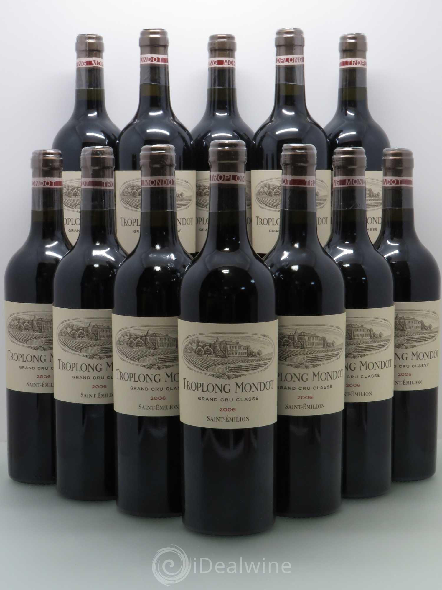 Château Troplong Mondot 1er Grand Cru Classé B 2006 - Lot de 12 bouteilles - 0