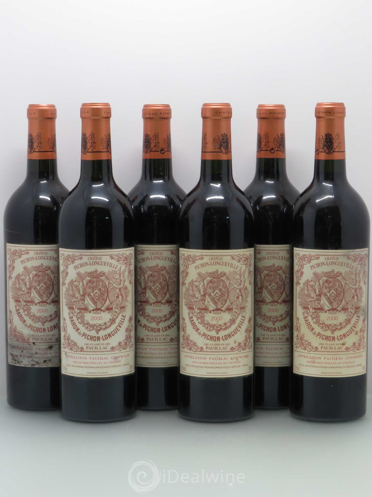Pichon Longueville Baron 2ème Grand Cru Classé 2000 - Lot de 6 bouteilles - 0