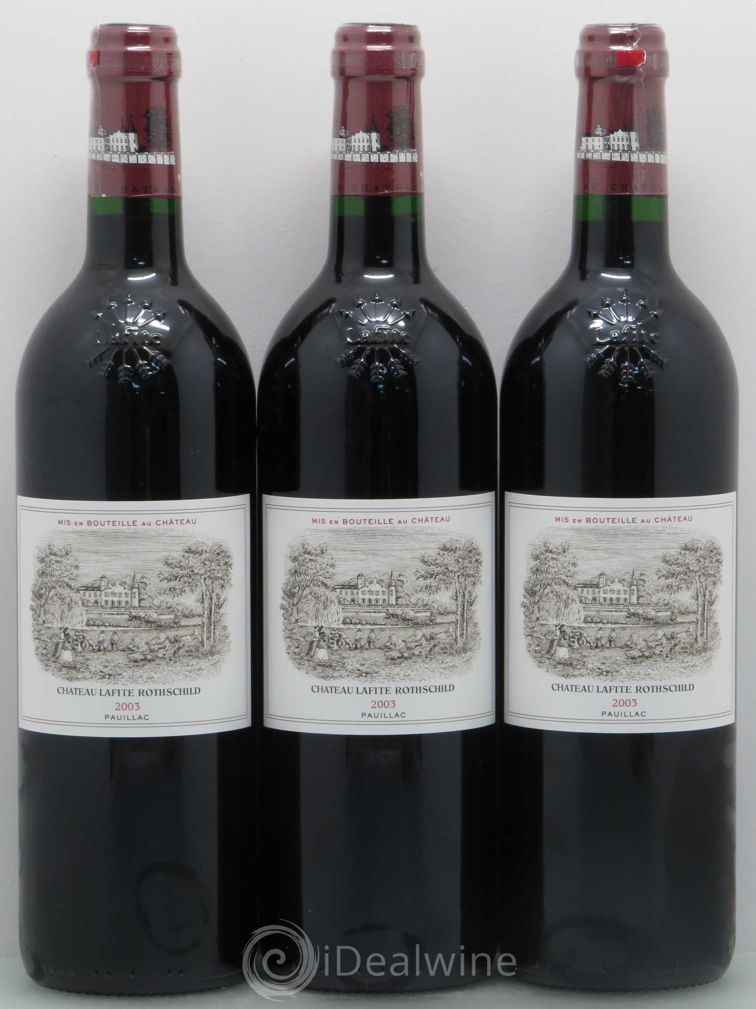 Château Lafite Rothschild 1er Grand Cru Classé 2003 - Lot de 3 bouteilles - 0