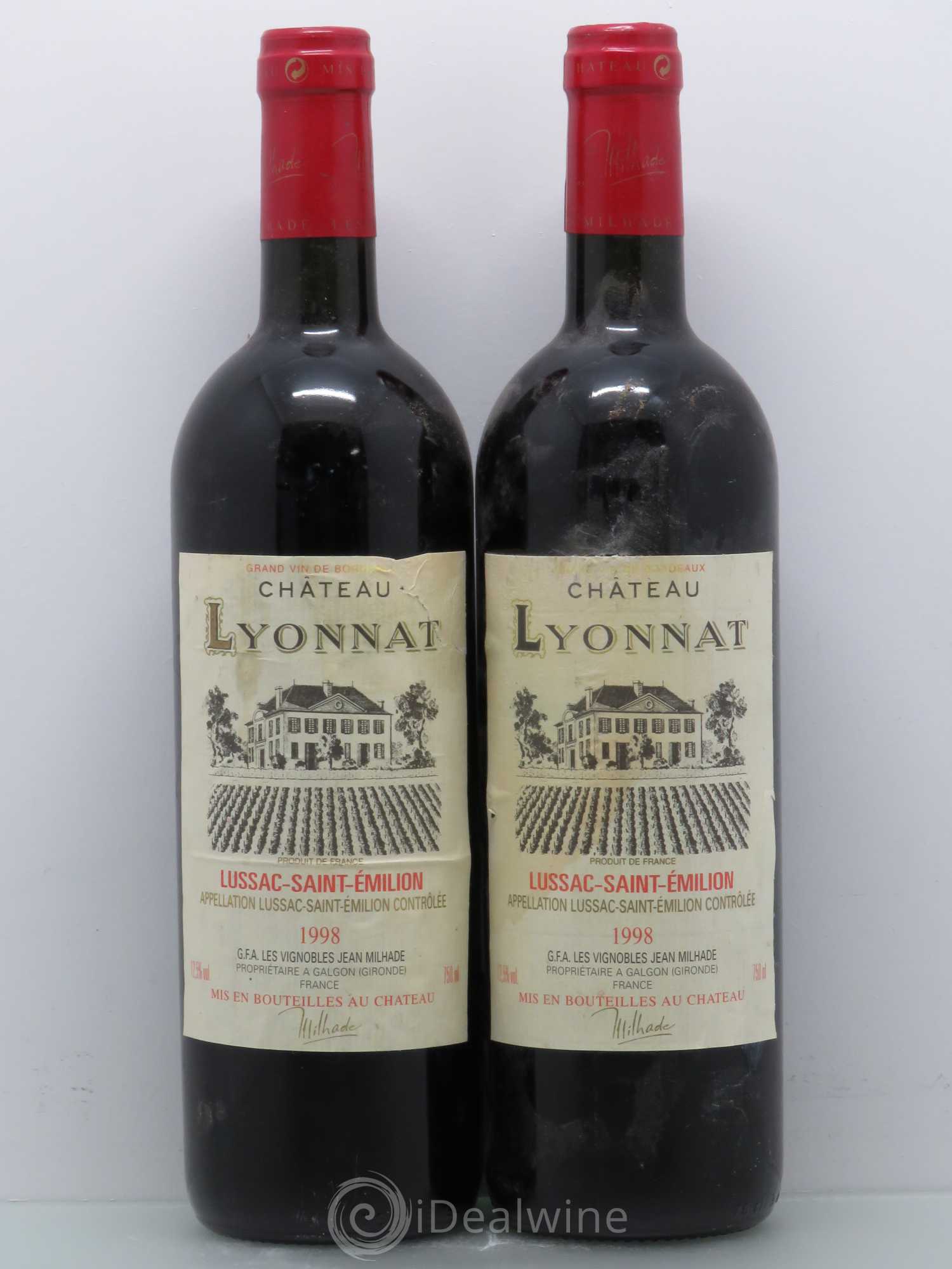 Château Lyonnat (sans prix de réserve) 1998 - Lot de 2 bouteilles - 0