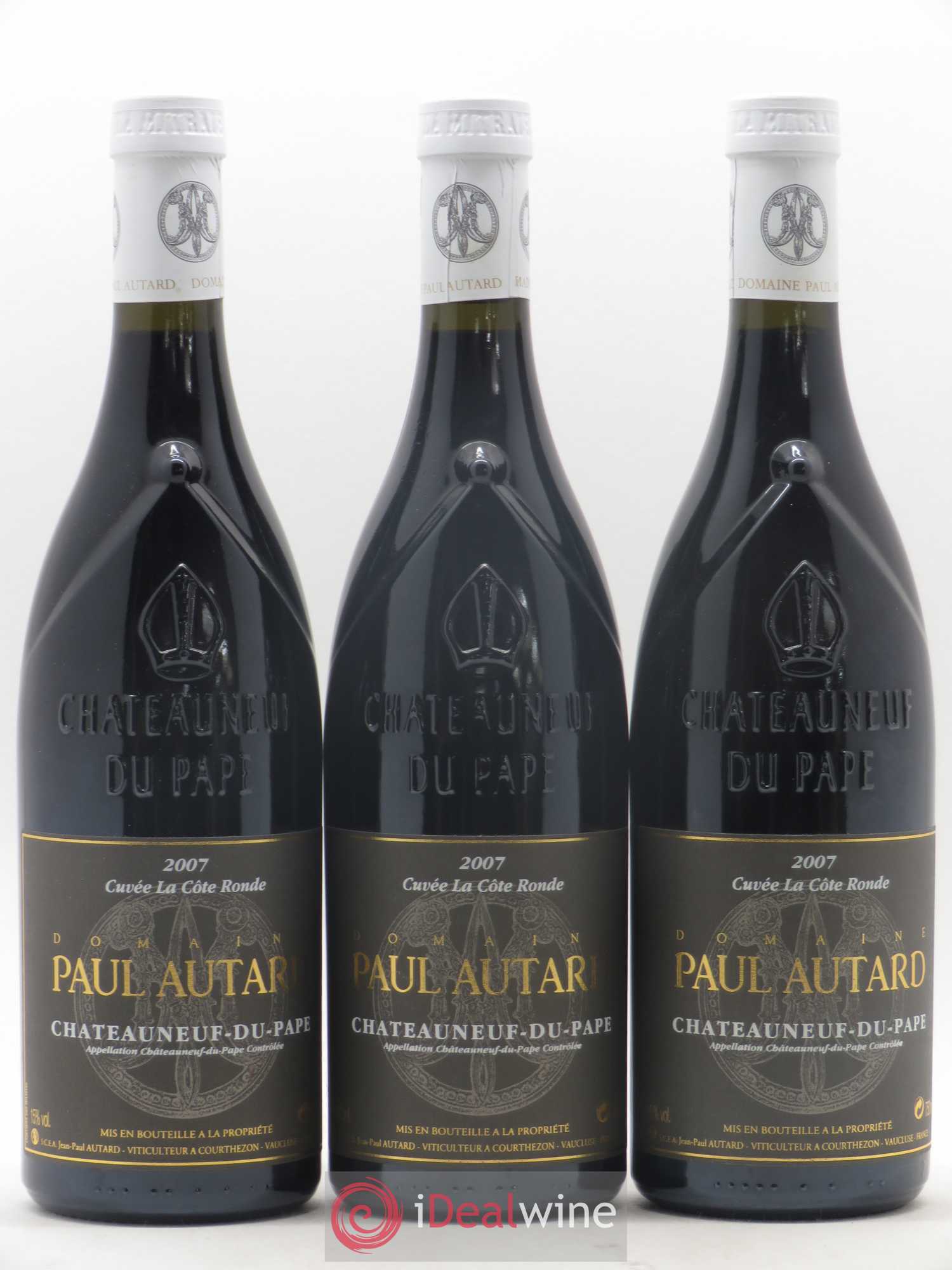 Châteauneuf-du-Pape Domaine Paul Autard La Côte Ronde Jean-Paul Autard 2007 - Lot de 3 bouteilles - 0