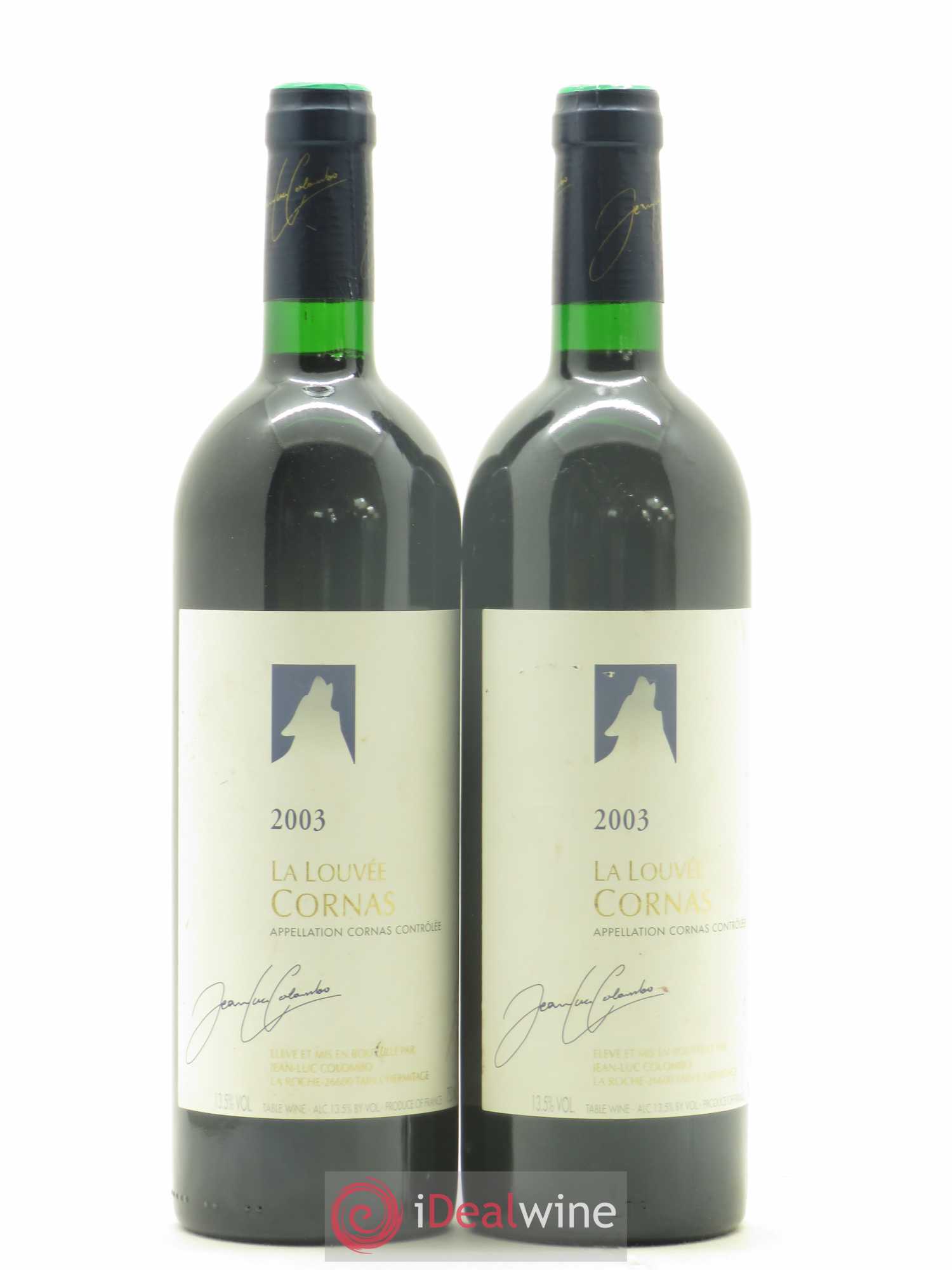 Cornas La Louvée Jean-Luc Colombo 2003 - Lot de 2 bouteilles - 0