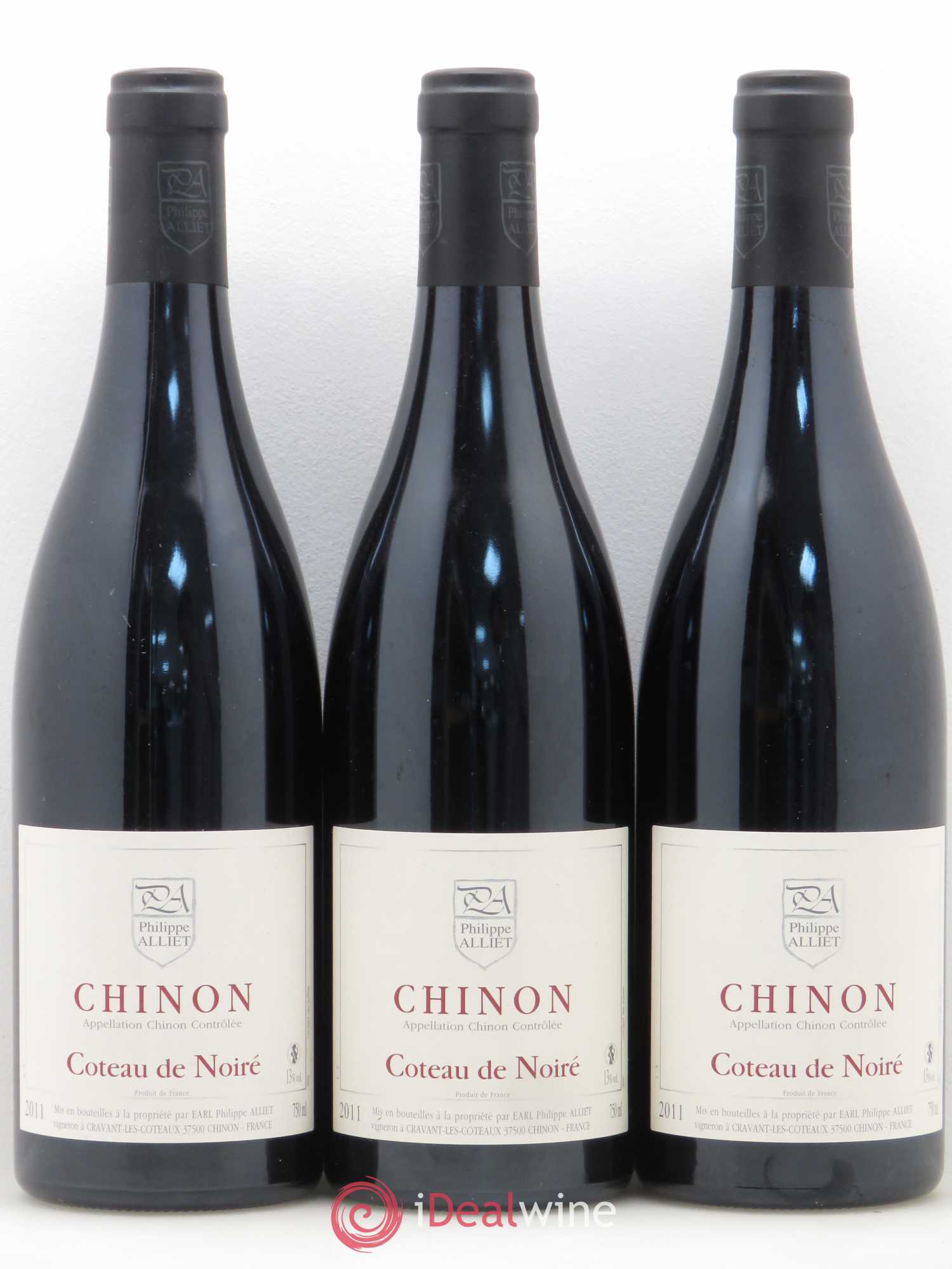 Chinon Coteau de Noiré Philippe Alliet 2011 - Lot de 3 bouteilles - 0