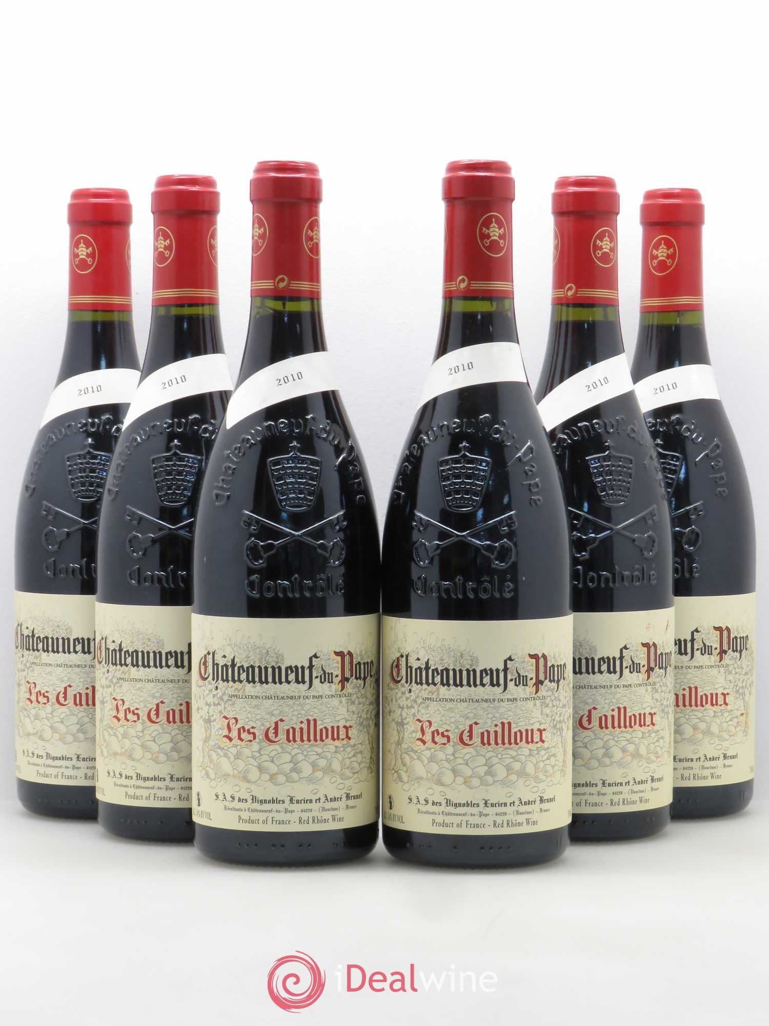 Châteauneuf-du-Pape Les Cailloux André Brunel 2010 - Lot de 6 bouteilles - 0