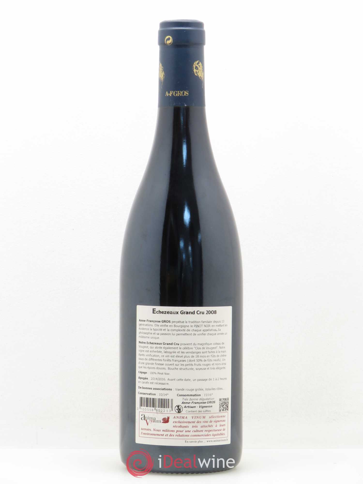 Echezeaux Grand Cru A.-F. Gros 2008 - Lot de 1 bouteille - 1