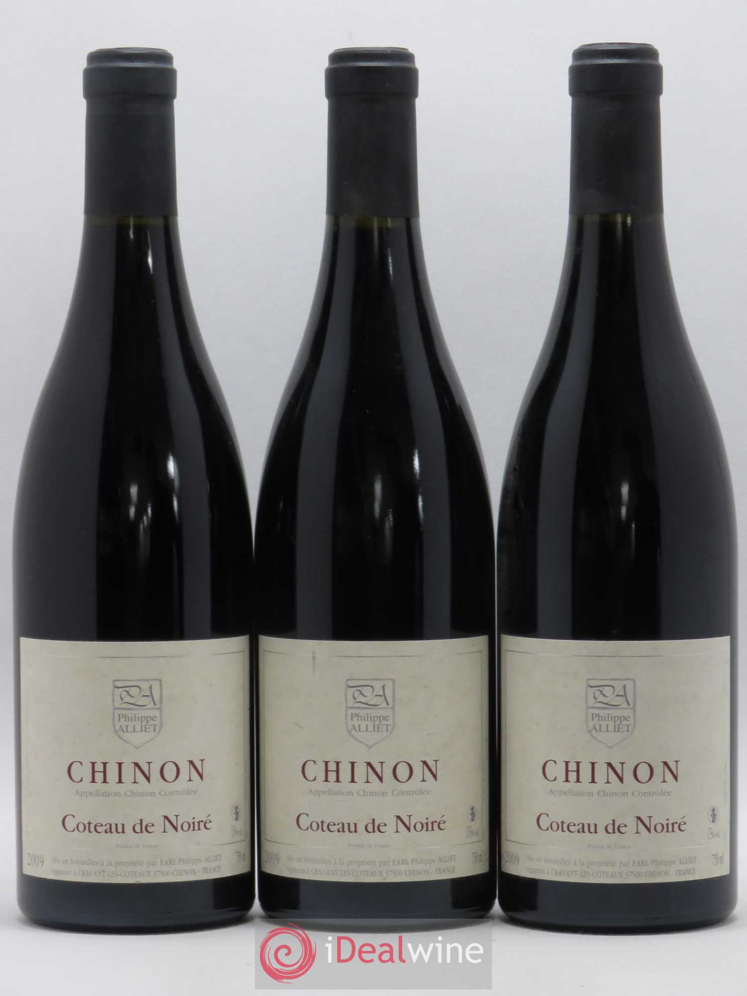 Chinon Coteau de Noiré Philippe Alliet 2009 - Lot de 3 bouteilles - 0
