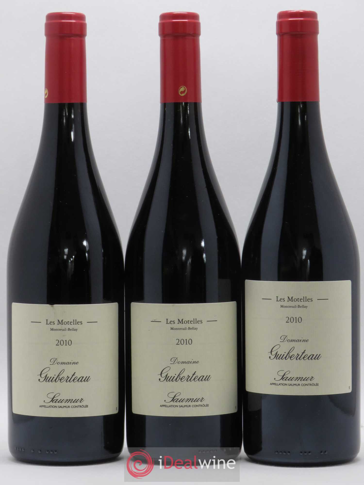 Saumur Les Motelles Domaine Guiberteau 2010 - Lot de 3 bouteilles - 0