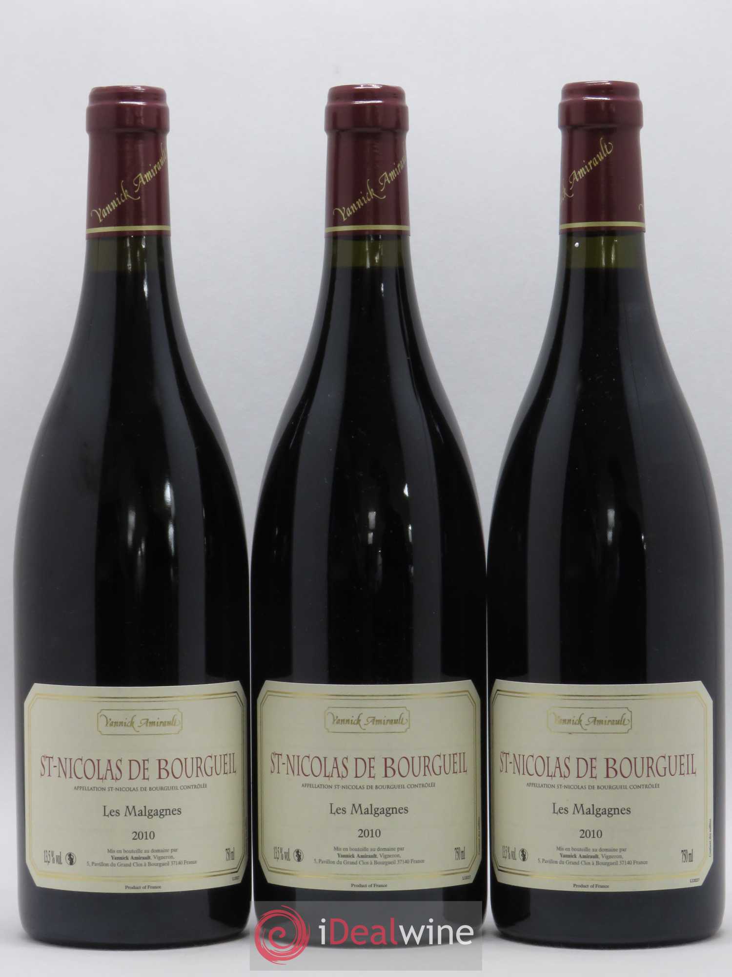 Saint-Nicolas de Bourgueil Les Malgagnes Yannick Amirault (Domaine) 2010 - Lot de 3 bouteilles - 0