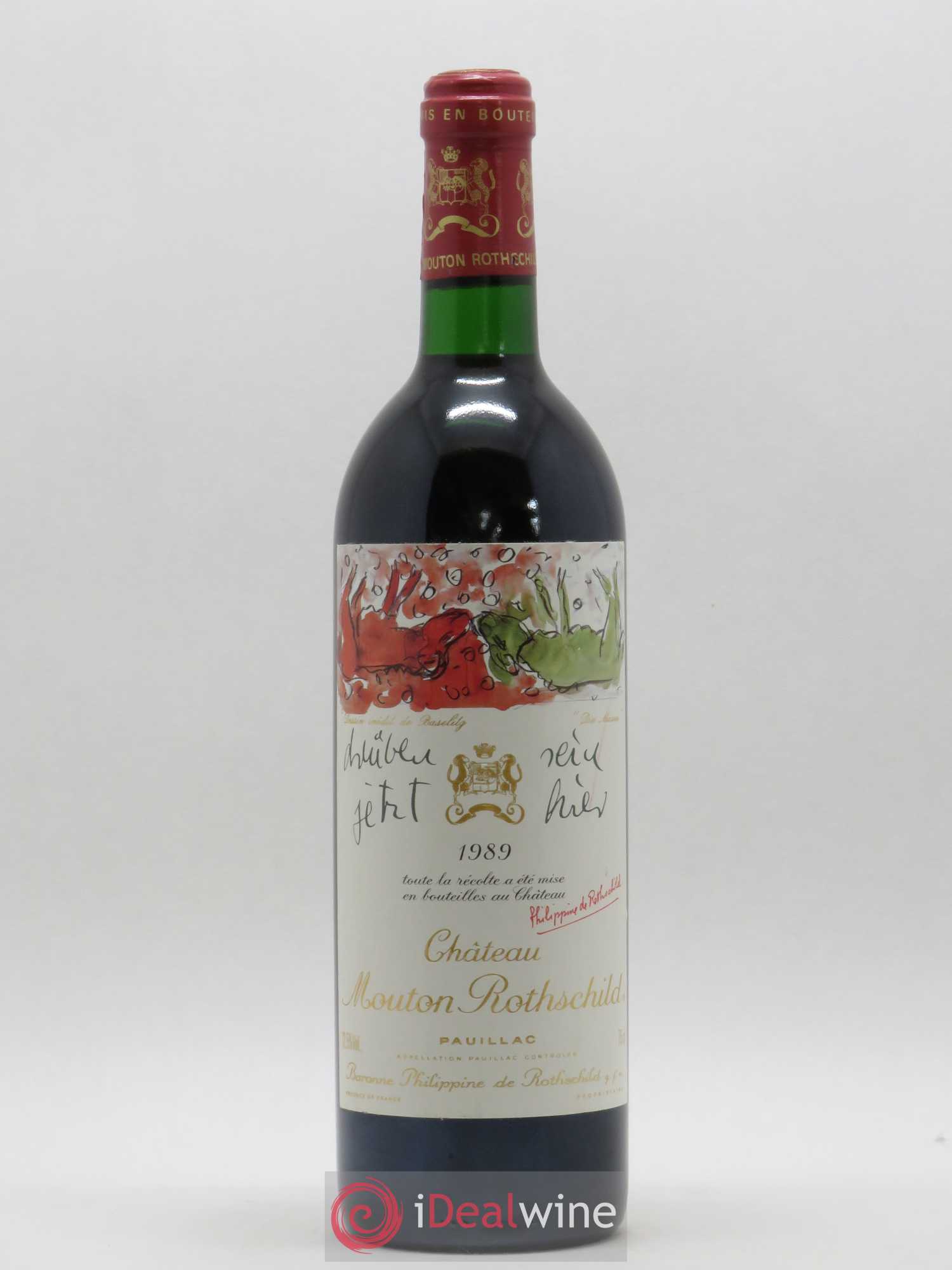 Château Mouton Rothschild 1er Grand Cru Classé 1989 - Lot de 1 bouteille - 0