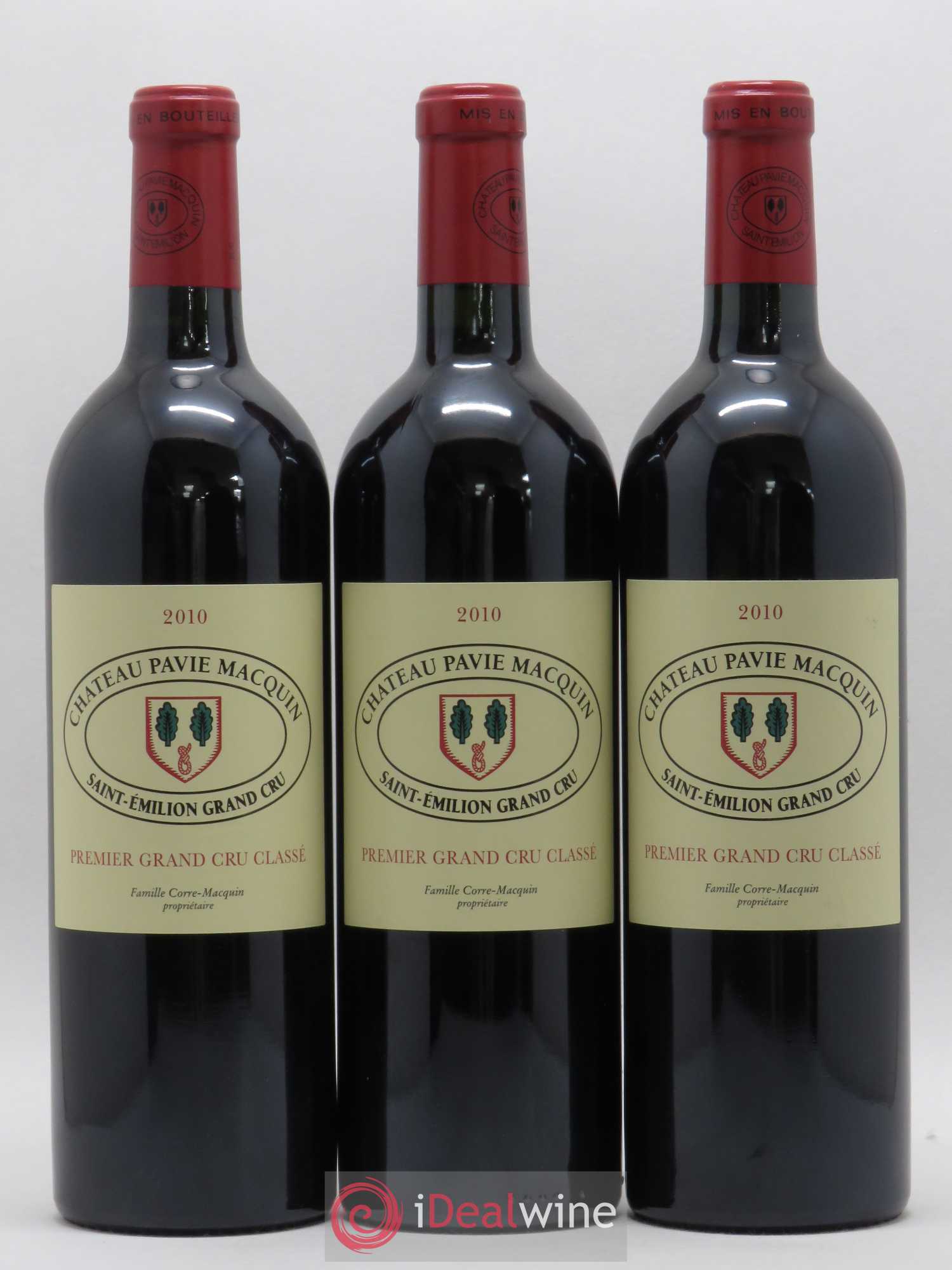 Château Pavie Macquin 1er Grand Cru Classé B 2010 - Lot de 3 bouteilles - 0