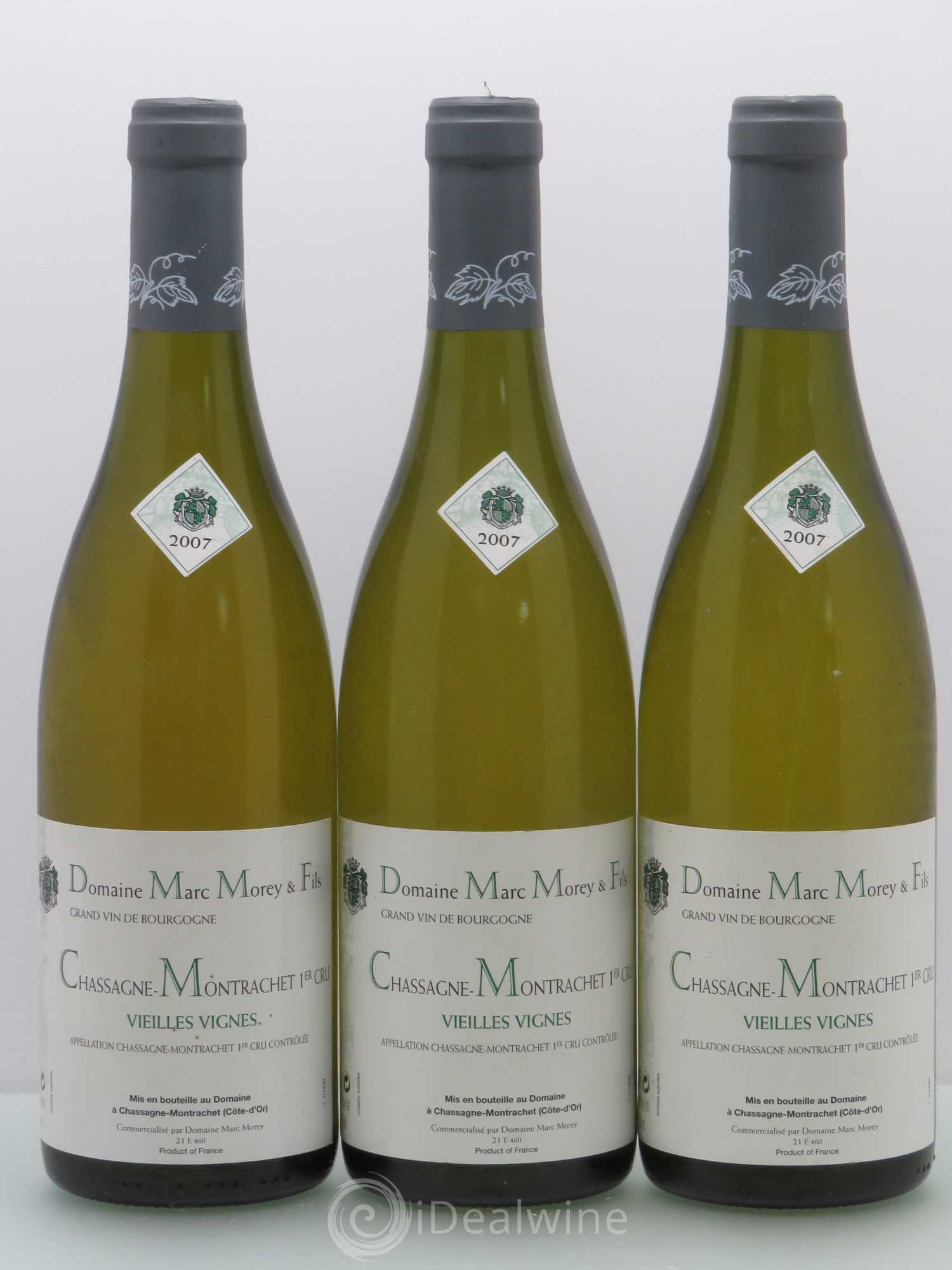 Chassagne-Montrachet 1er Cru Vieilles vignes - Marc Morey 2007 - Posten von 3 Flaschen - 0