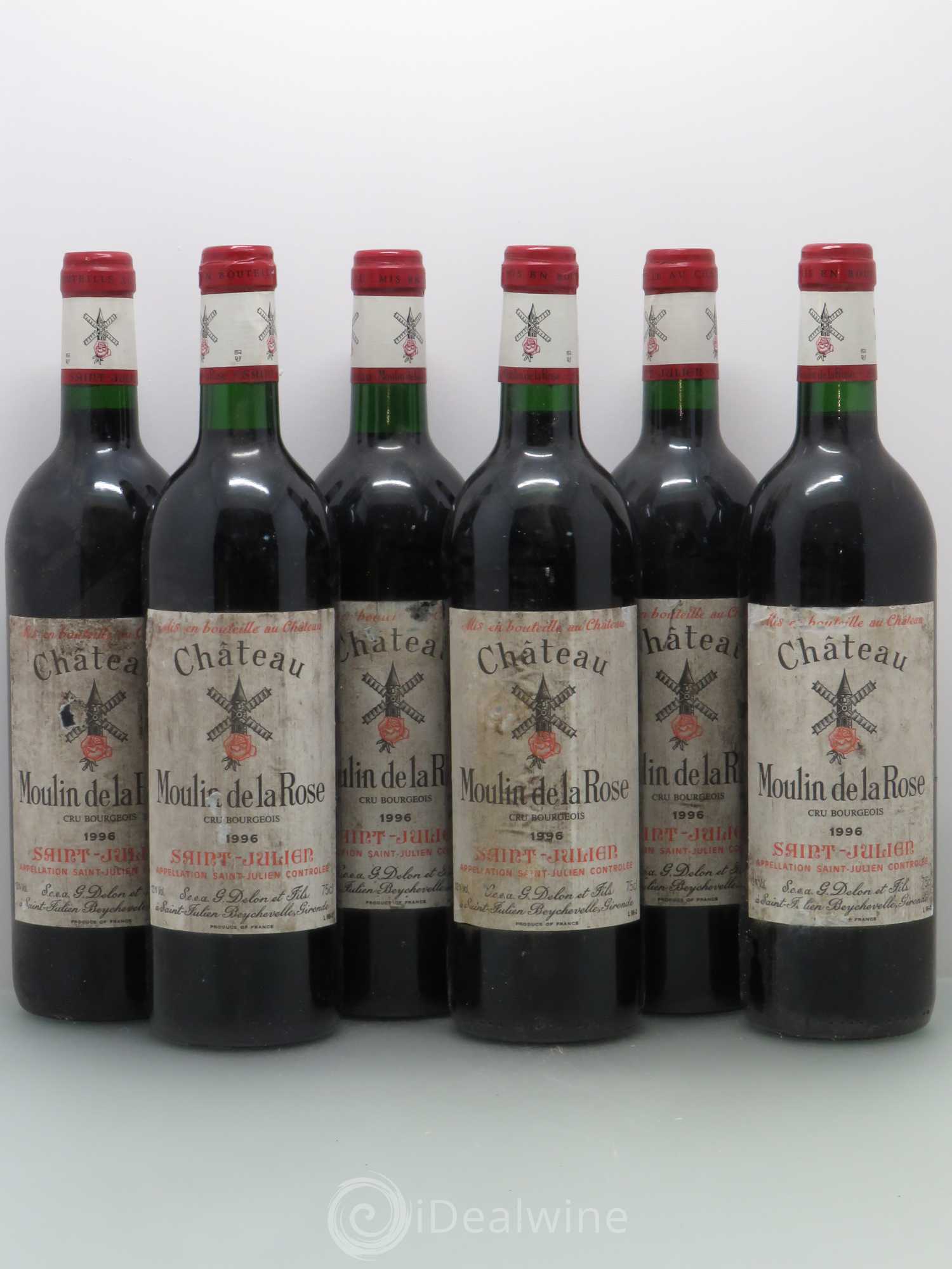 Château Moulin de la Rose Cru Bourgeois 1996 - Lot de 6 bouteilles - 0