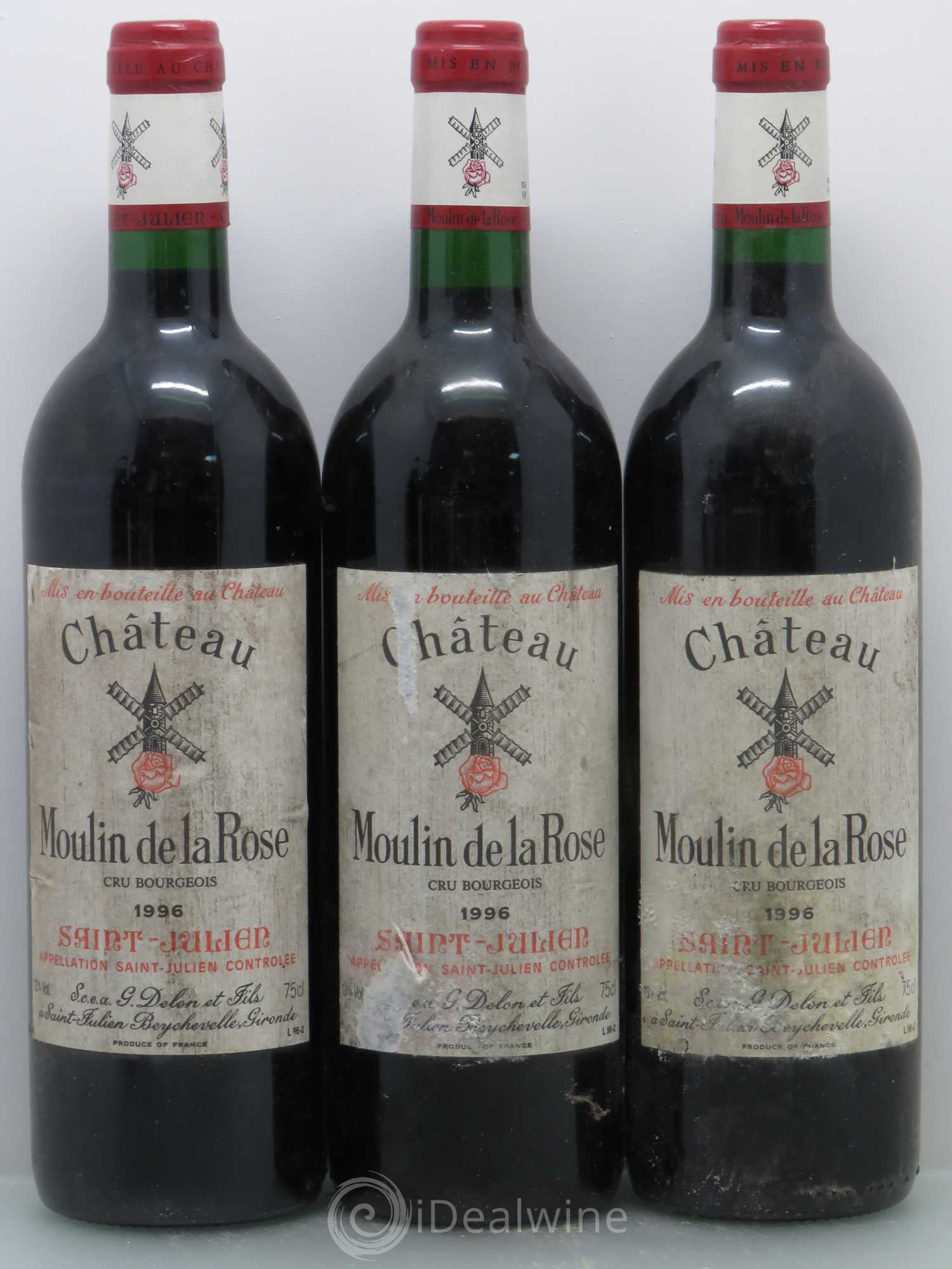 Château Moulin de la Rose Cru Bourgeois 1996 - Lot de 5 bouteilles - 1
