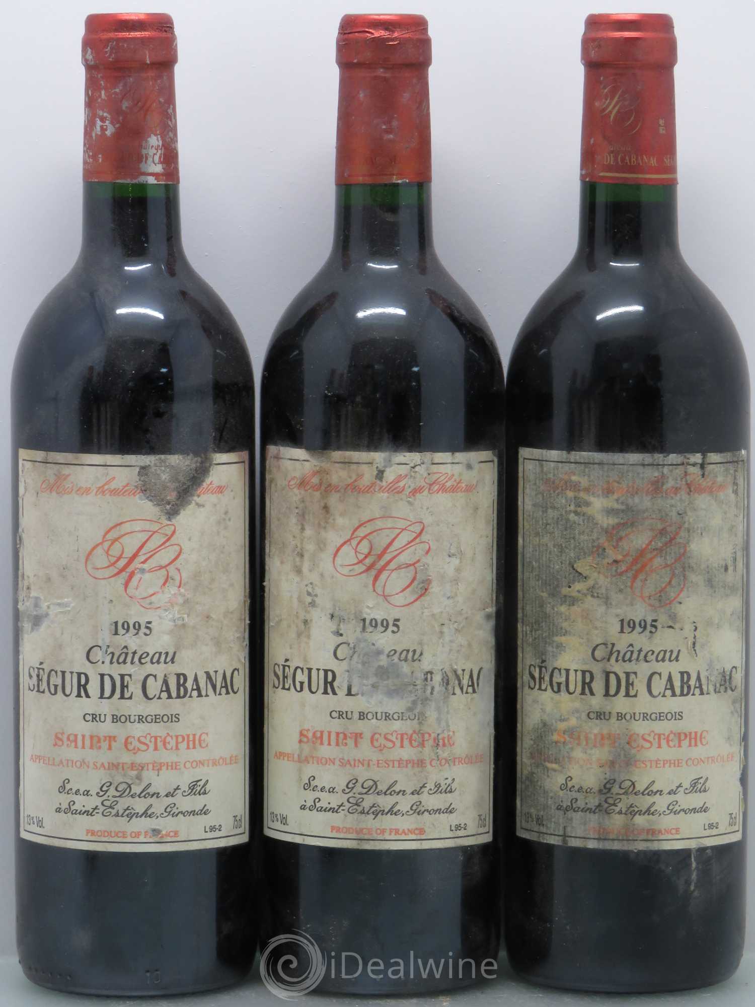 Château Ségur de Cabanac Cru Bourgeois 1995 - Lot de 6 bouteilles - 1