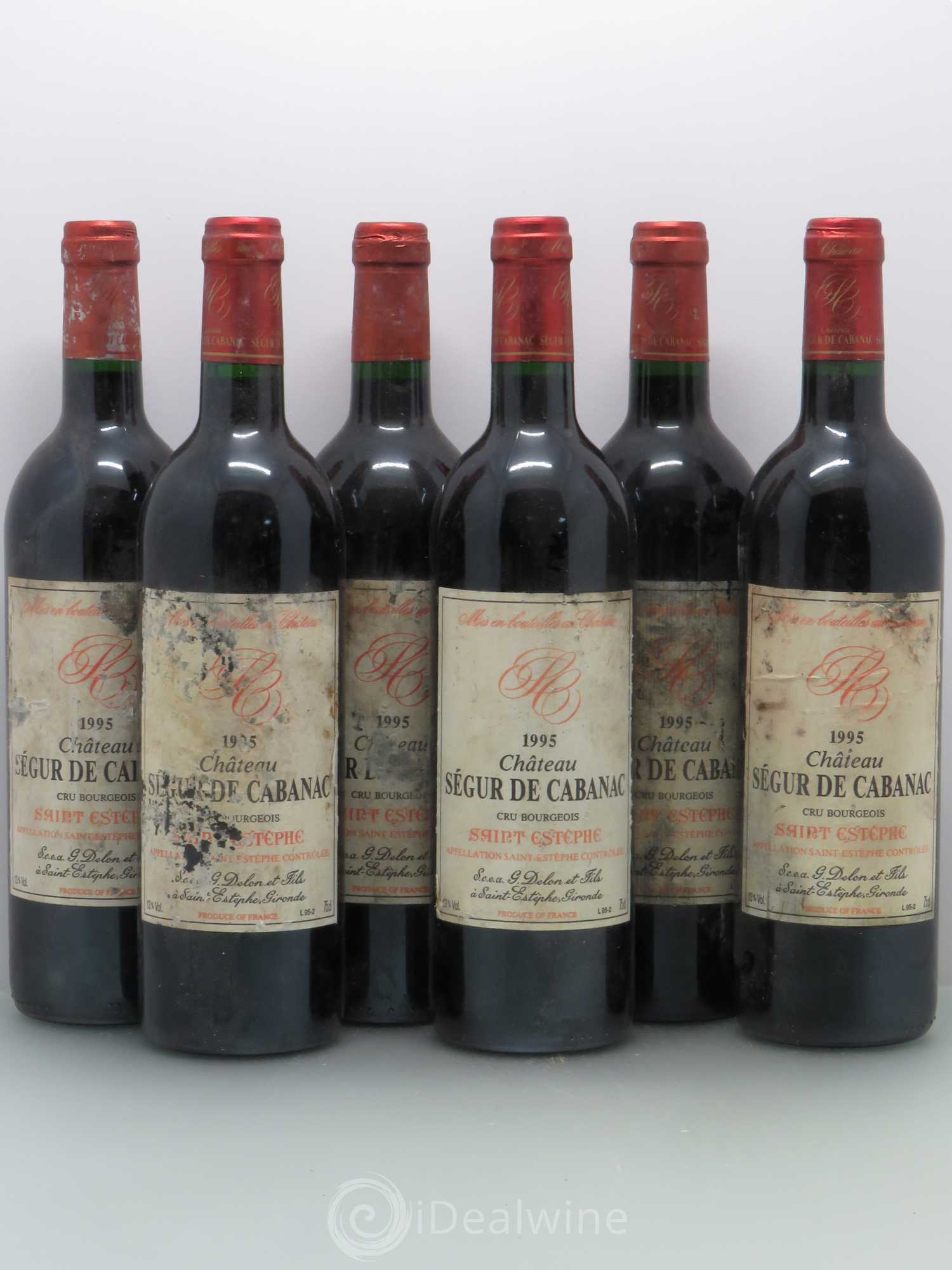 Château Ségur de Cabanac Cru Bourgeois 1995 - Lot de 6 bouteilles - 0