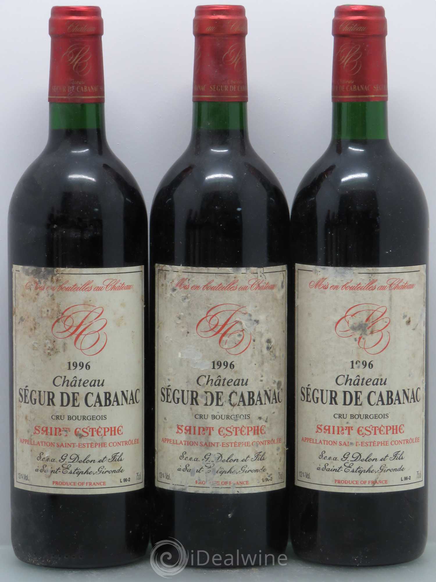 Château Ségur de Cabanac Cru Bourgeois 1996 - Lot de 6 bouteilles - 1