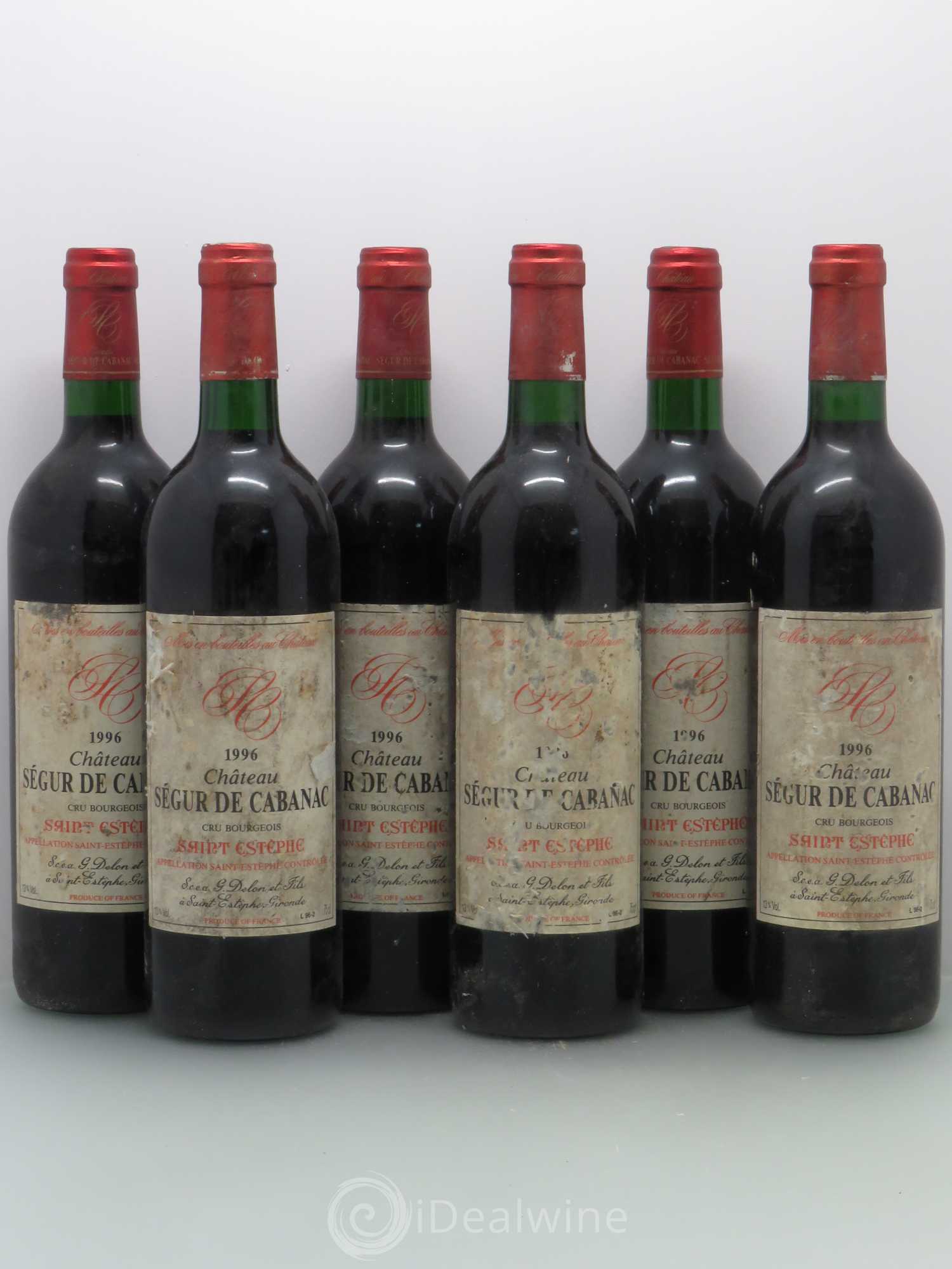 Château Ségur de Cabanac Cru Bourgeois 1996 - Lot de 6 bouteilles - 0