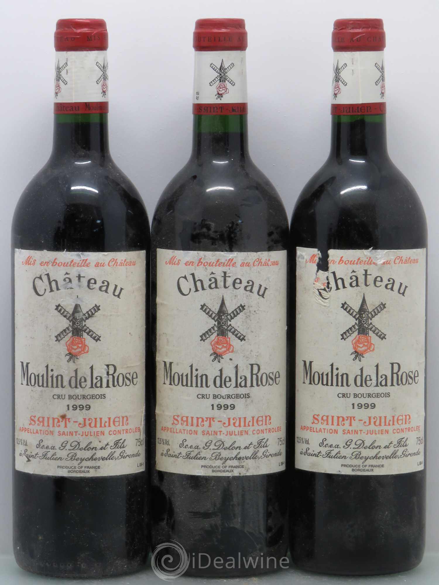Château Moulin de la Rose Cru Bourgeois 1999 - Lot de 5 bouteilles - 1