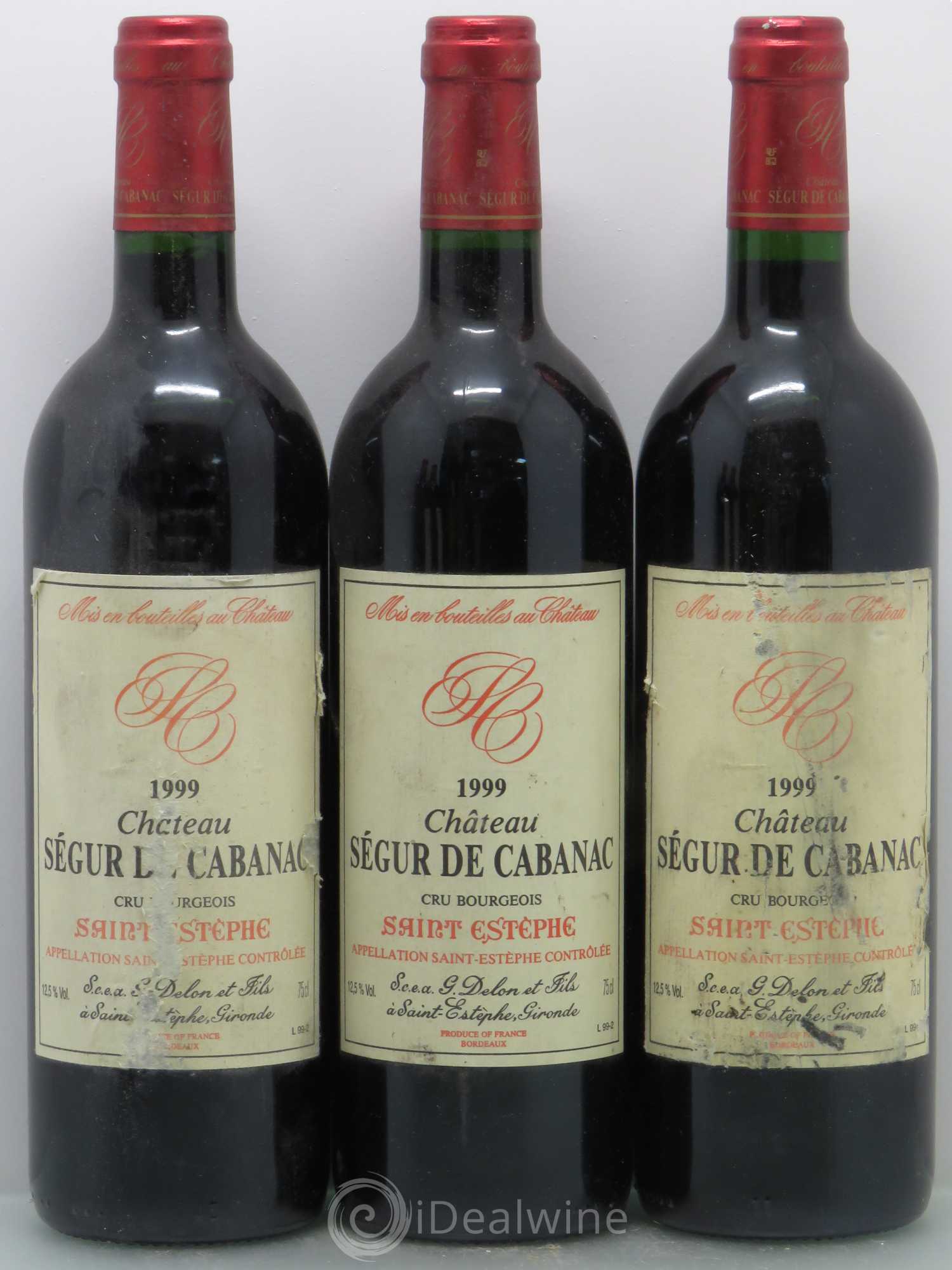Château Ségur de Cabanac Cru Bourgeois 1999 - Lot de 5 bouteilles - 1