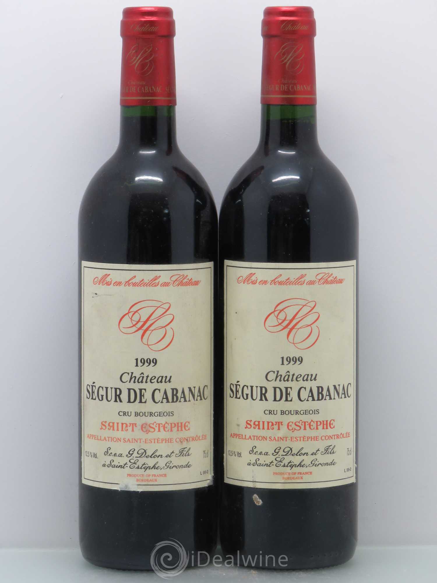 Château Ségur de Cabanac Cru Bourgeois 1999 - Lot de 5 bouteilles - 2