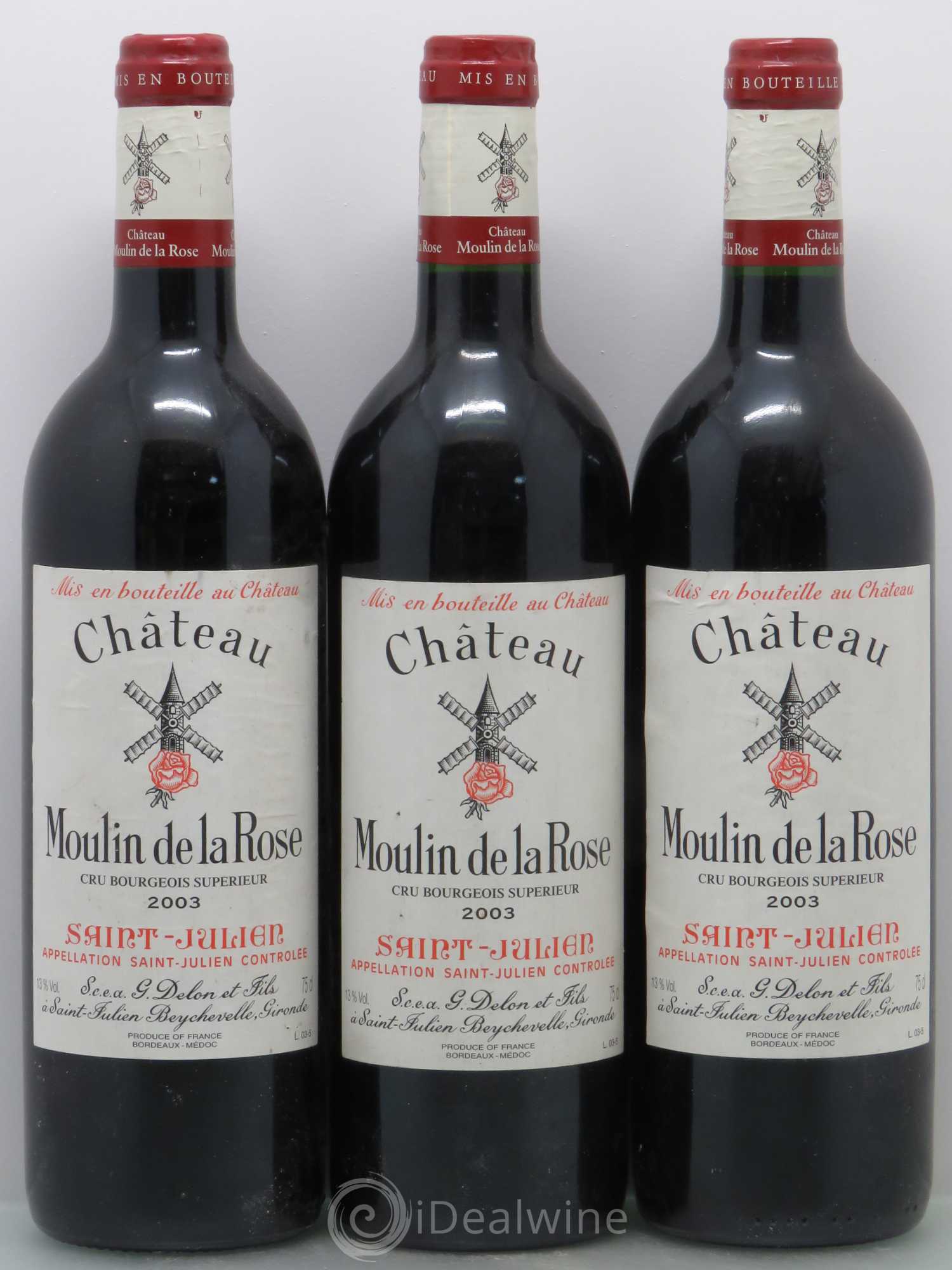 Château Moulin de la Rose Cru Bourgeois 2003 - Lot de 6 bouteilles - 2