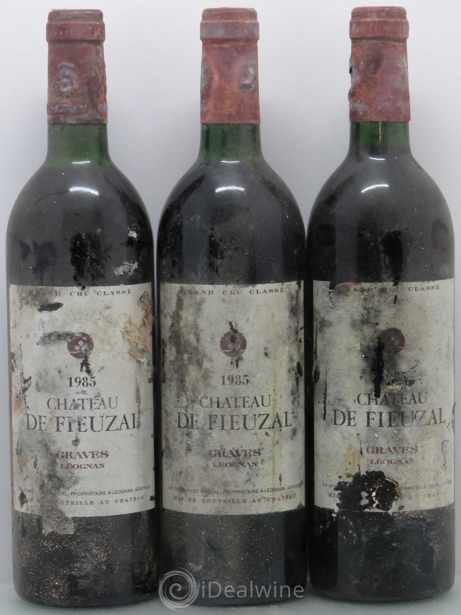 Château de Fieuzal Cru Classé de Graves 1985 - Lot de 3 bouteilles - 0