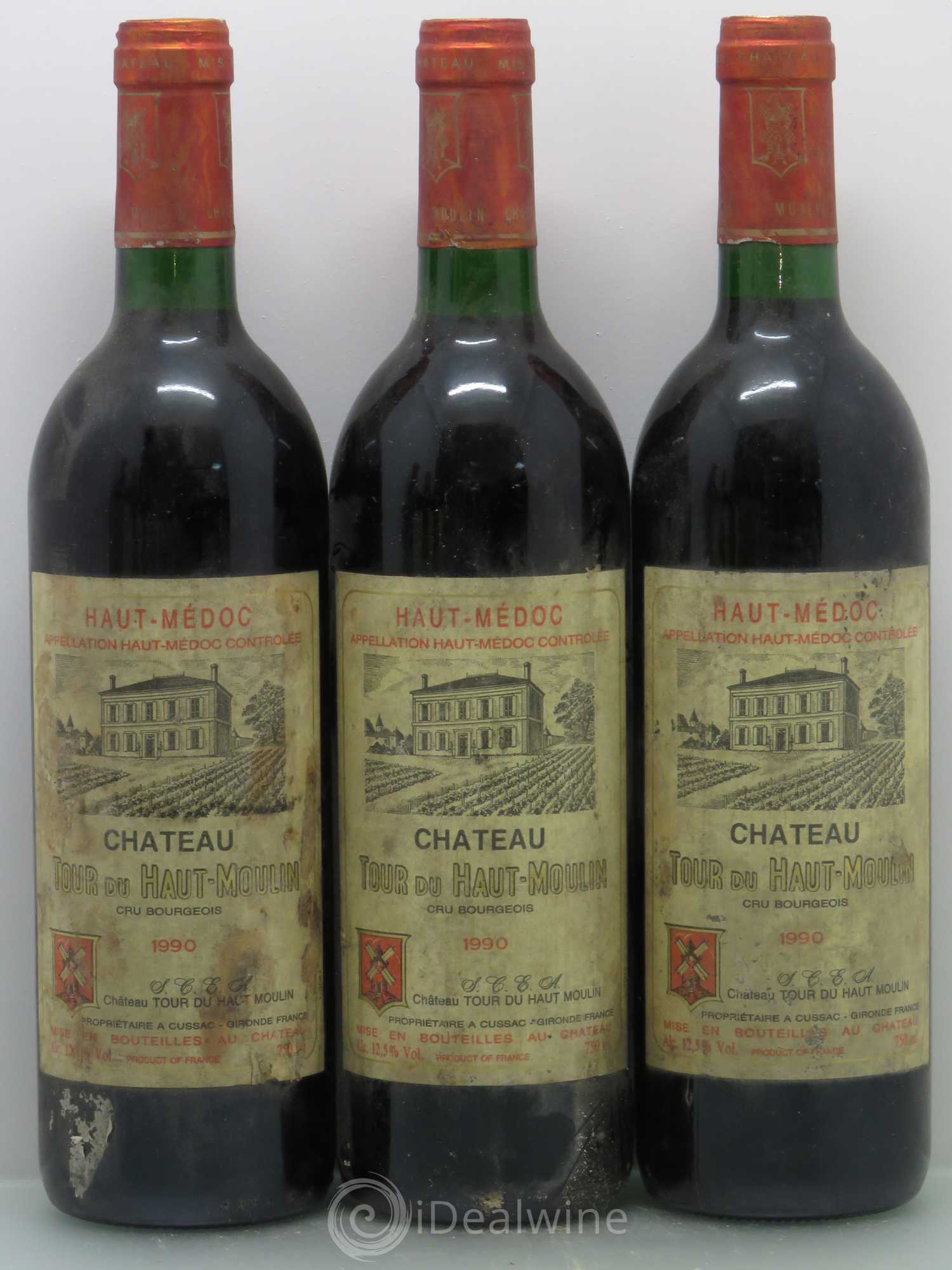 Château Tour du Haut Moulin Cru Bourgeois 1990 - Lot de 6 bouteilles - 1