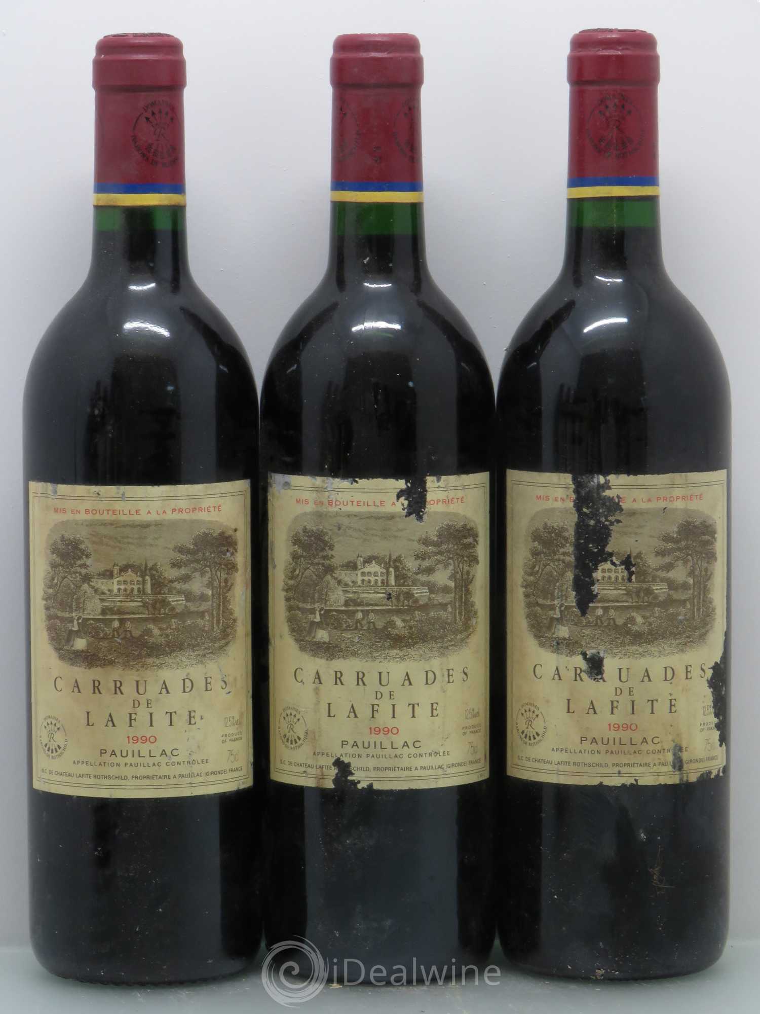 Carruades de Lafite Rothschild Second Vin 1990 - Lot de 6 bouteilles - 1